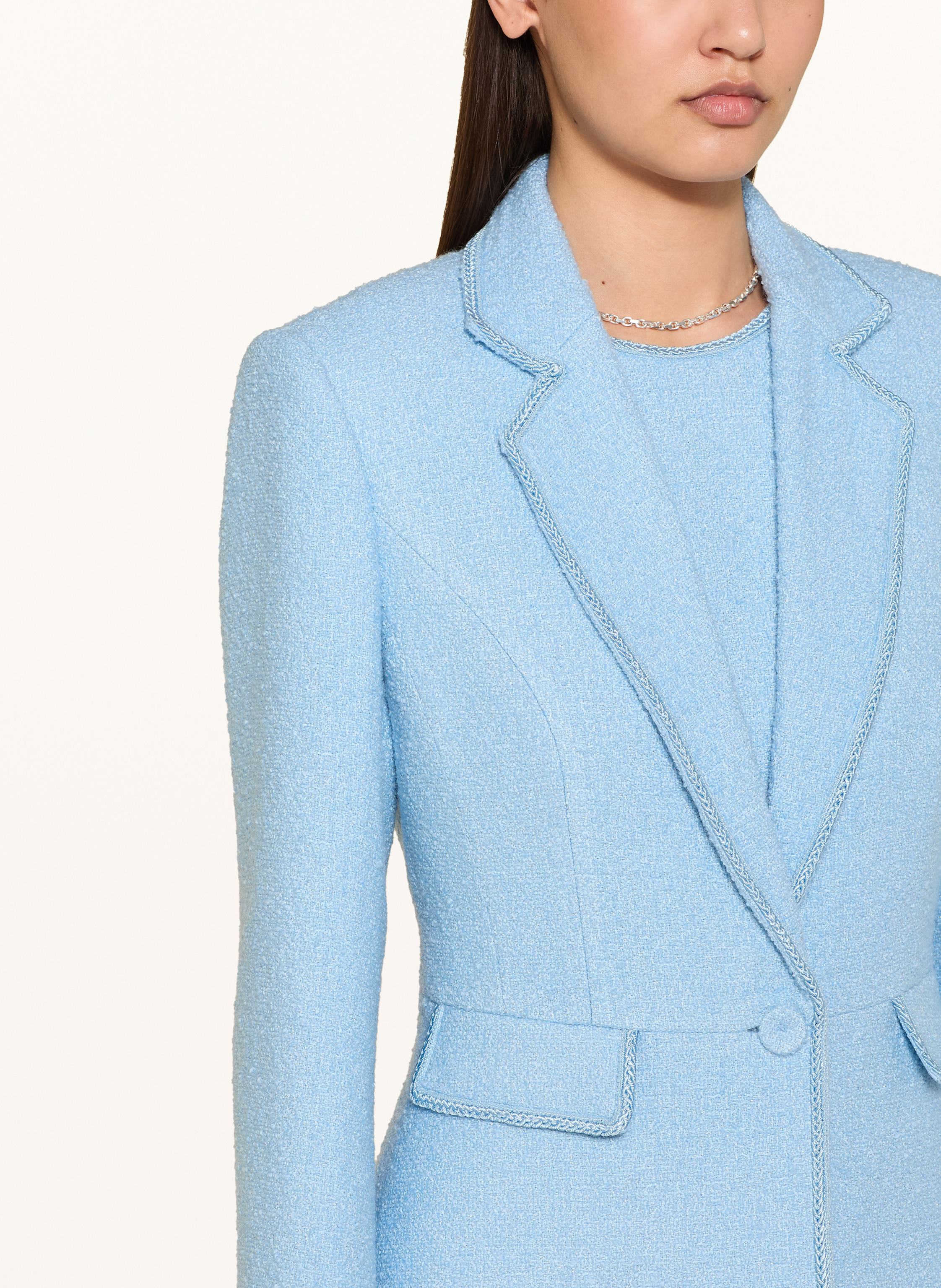 Thumbnail - Marc Cain Bouclé-Blazer Mit Glitzergarn blau
