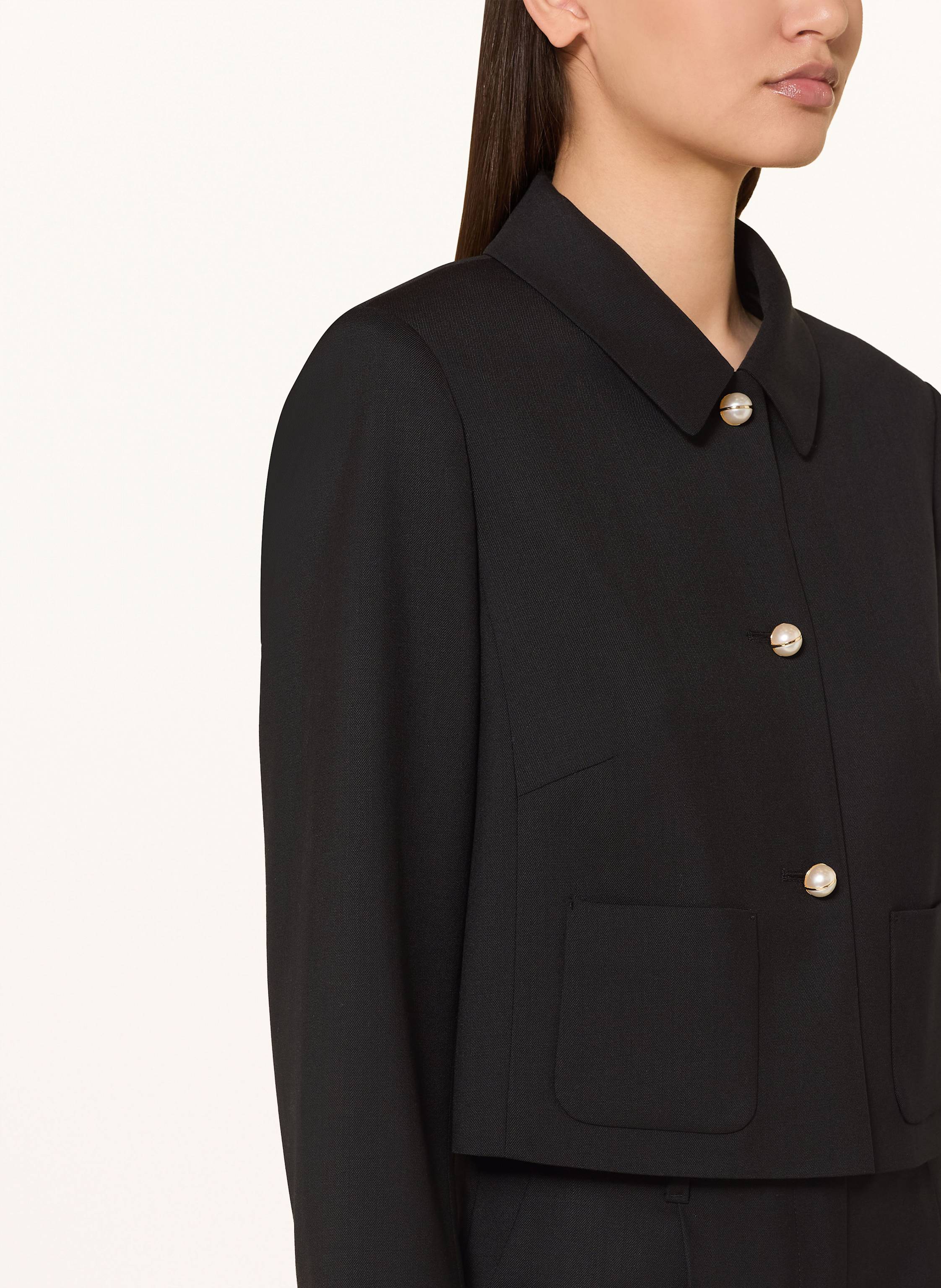 Thumbnail - Marc Cain Kastenjacke Mit Schmuckperlen schwarz