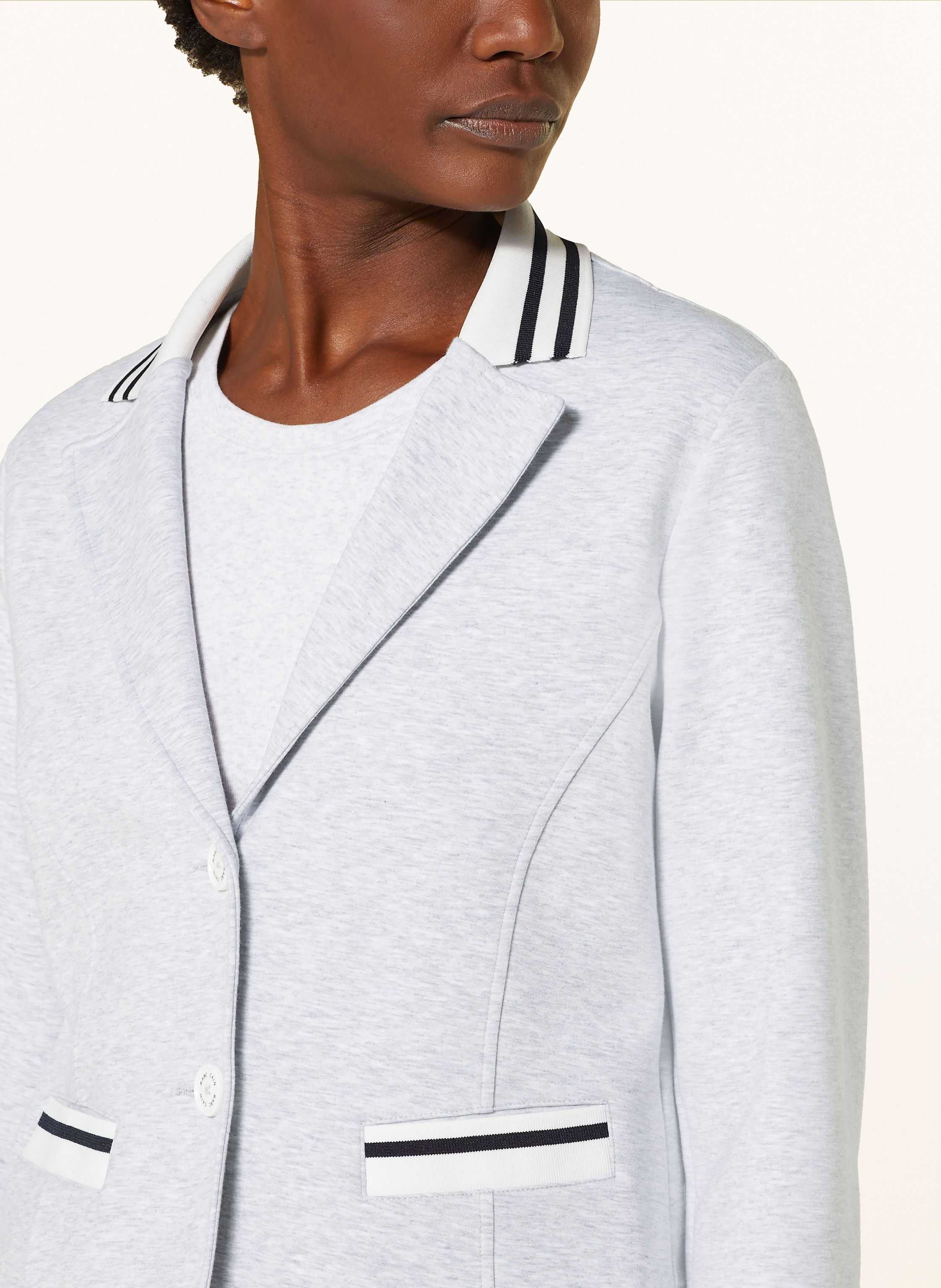 Thumbnail - Marc Cain Jerseyblazer Im Materialmix grau