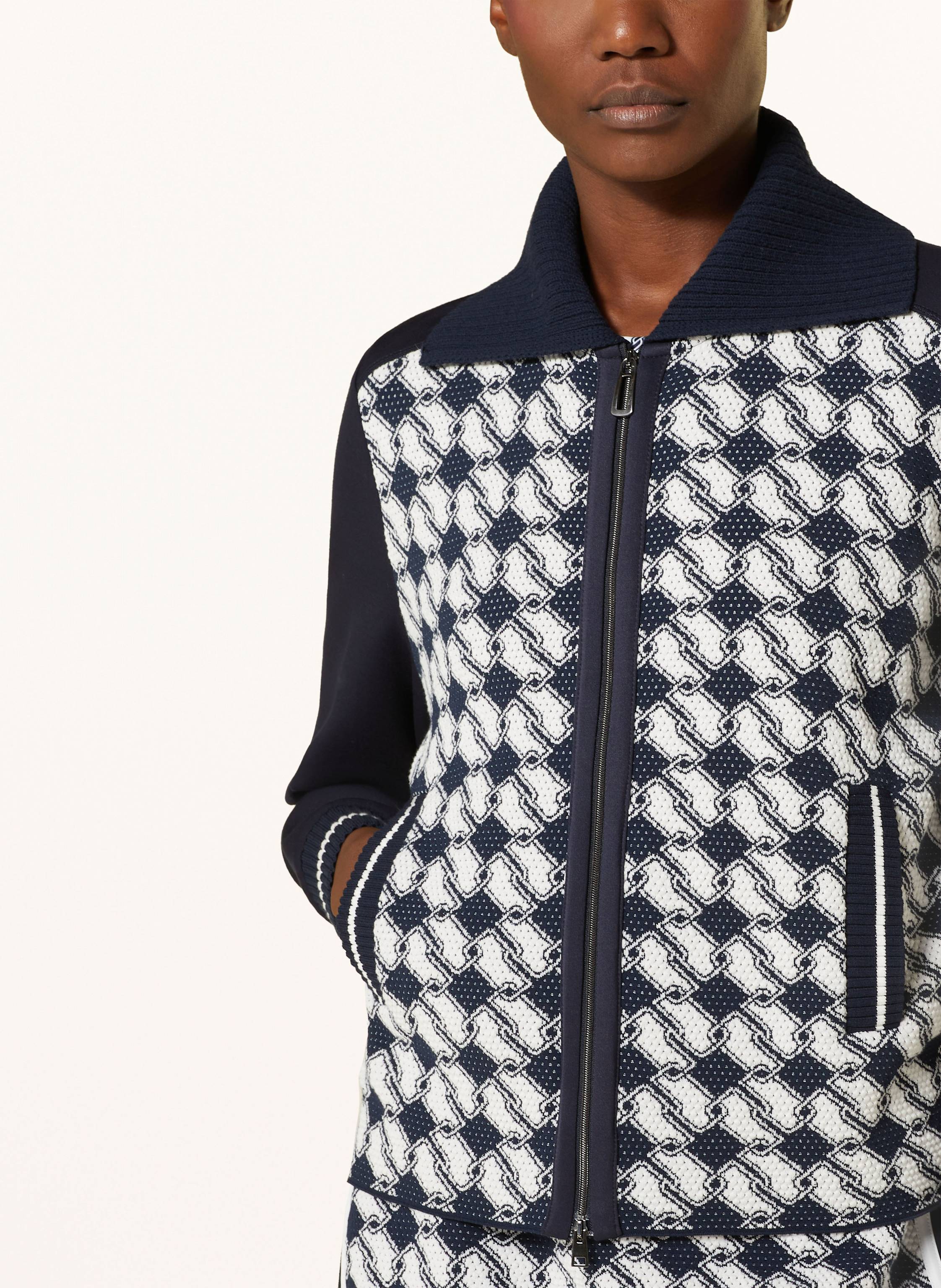 Thumbnail - Marc Cain Jacke Im Materialmix blau