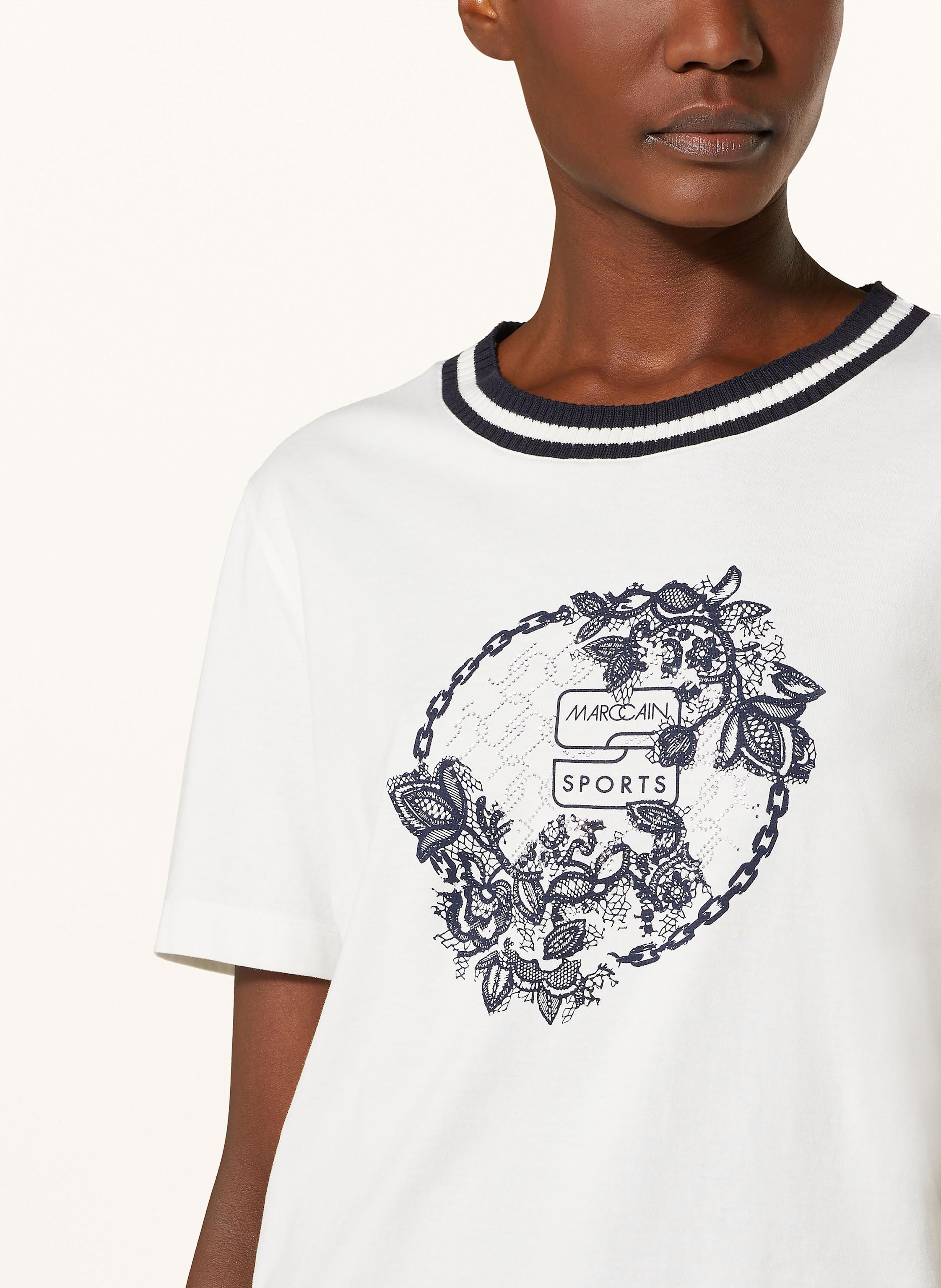 Thumbnail - Marc Cain T-Shirt Mit Schmucksteinen weiss