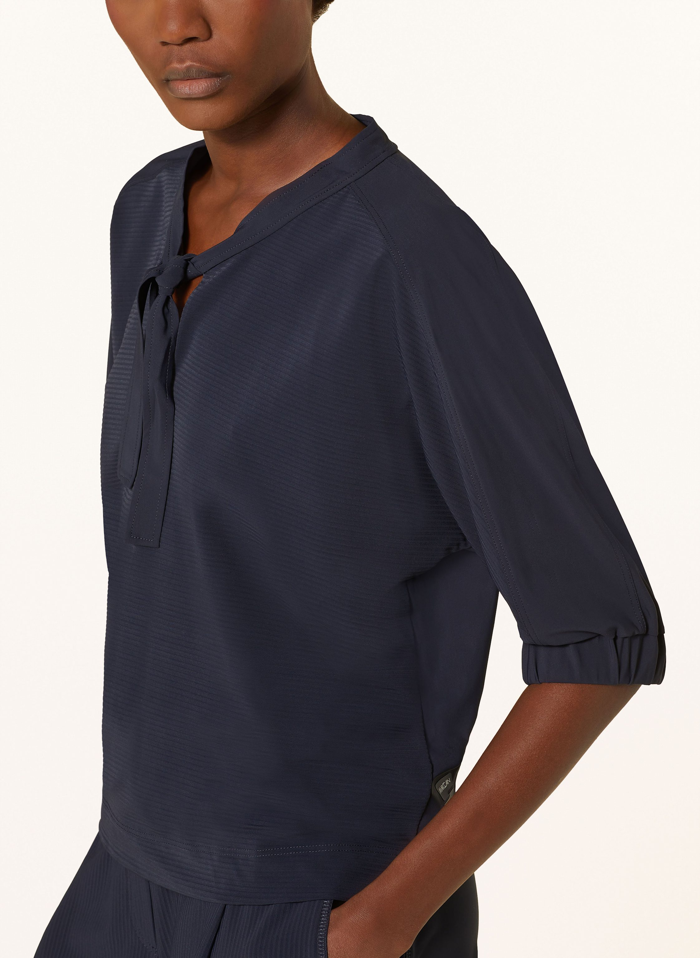 Thumbnail - Marc Cain Blusenshirt Mit Schluppe Und 3/4-Arm blau