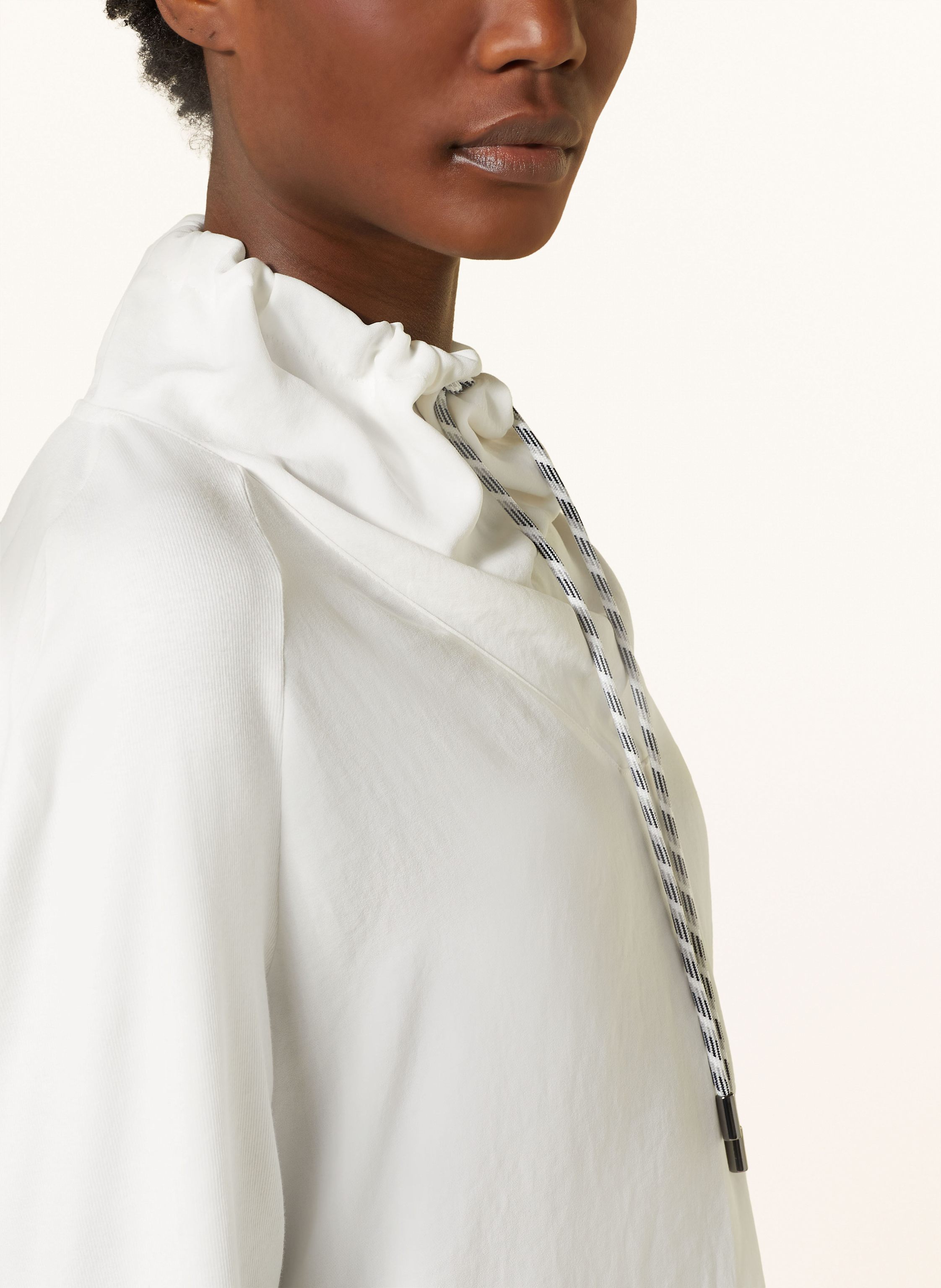 Thumbnail - Marc Cain Blusenshirt Im Materialmix Mit 3/4-Arm weiss