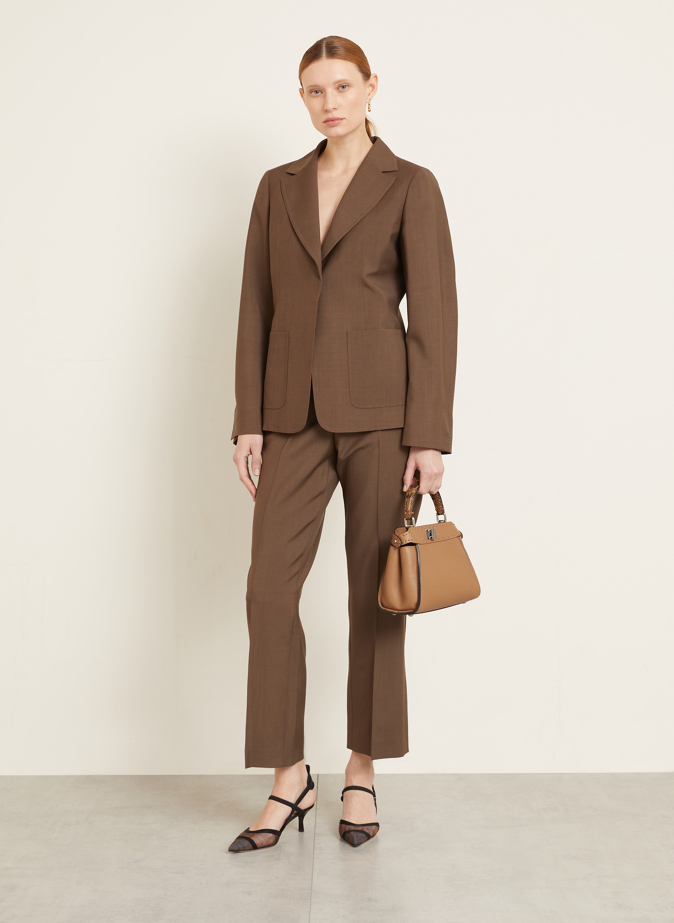 Thumbnail - Fendi Handtasche Peekaboo Mini braun