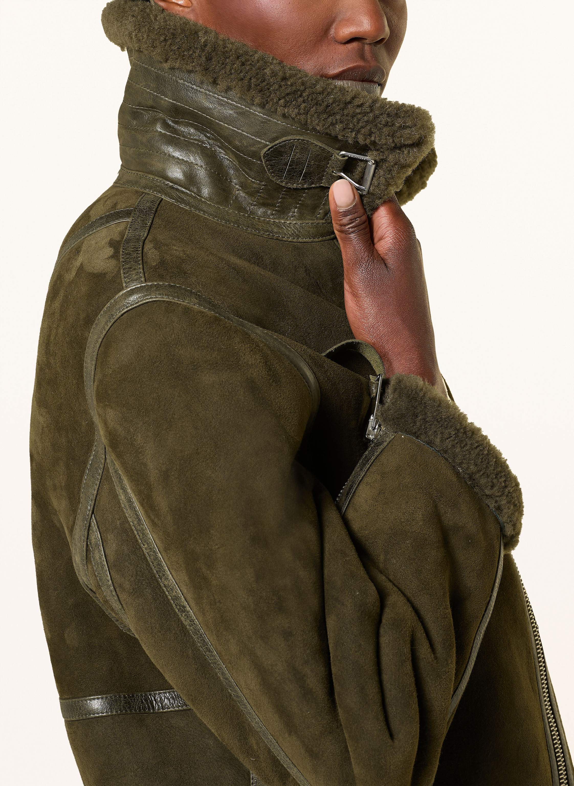 Thumbnail - Belstaff Lederjacke Eskine gruen