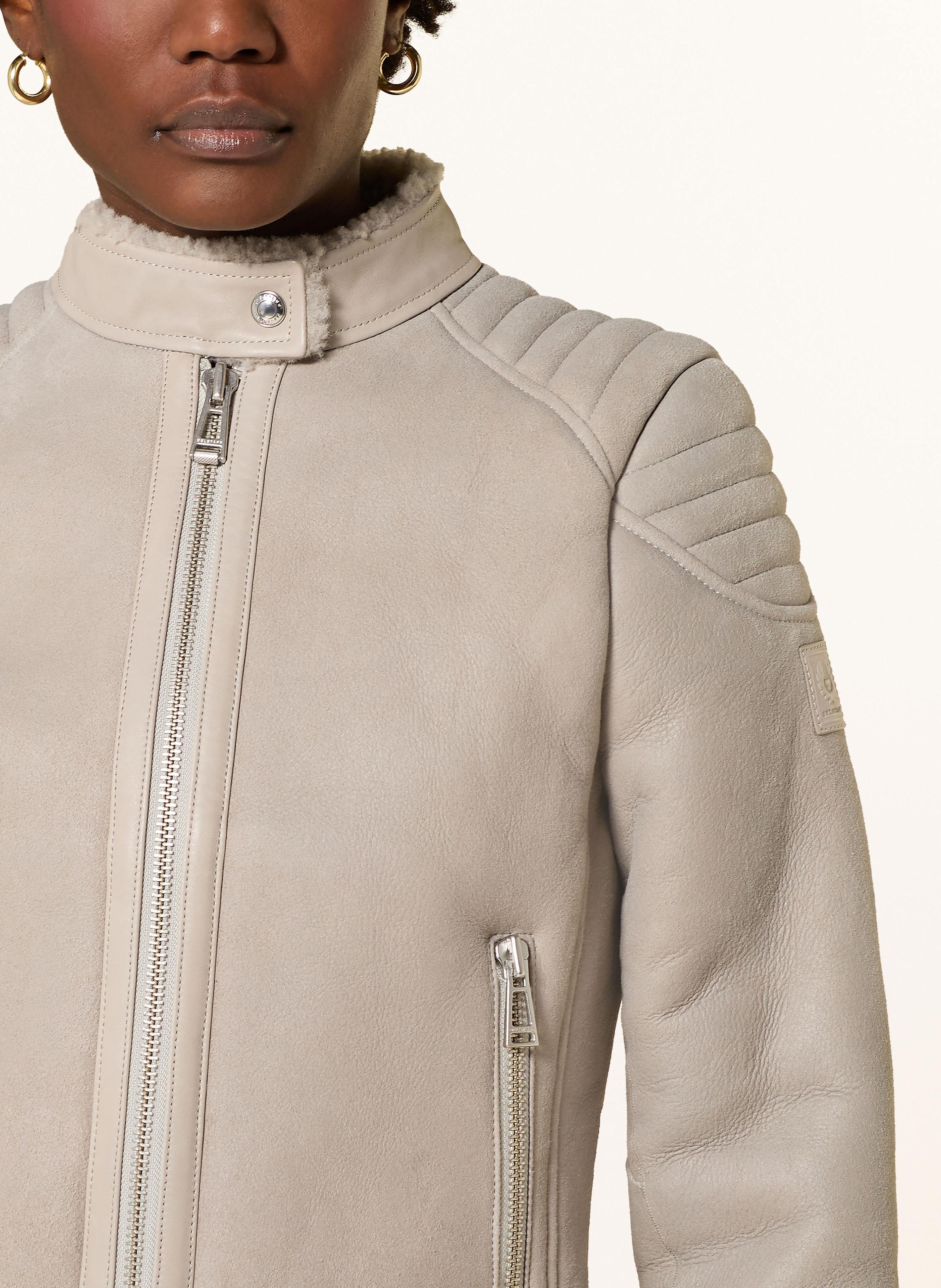 Thumbnail - Belstaff Lederjacke Mollison grau