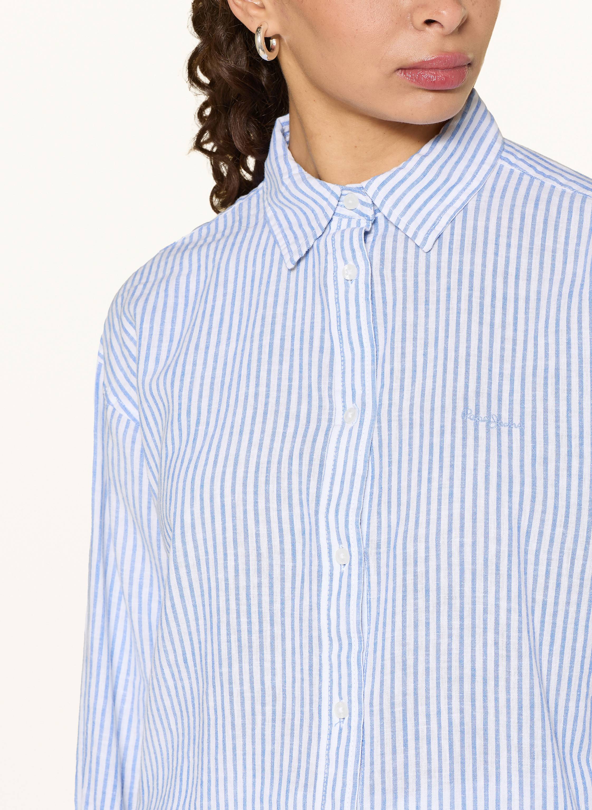 Thumbnail - Pepe Jeans Hemdbluse Dream Mit Leinen blau