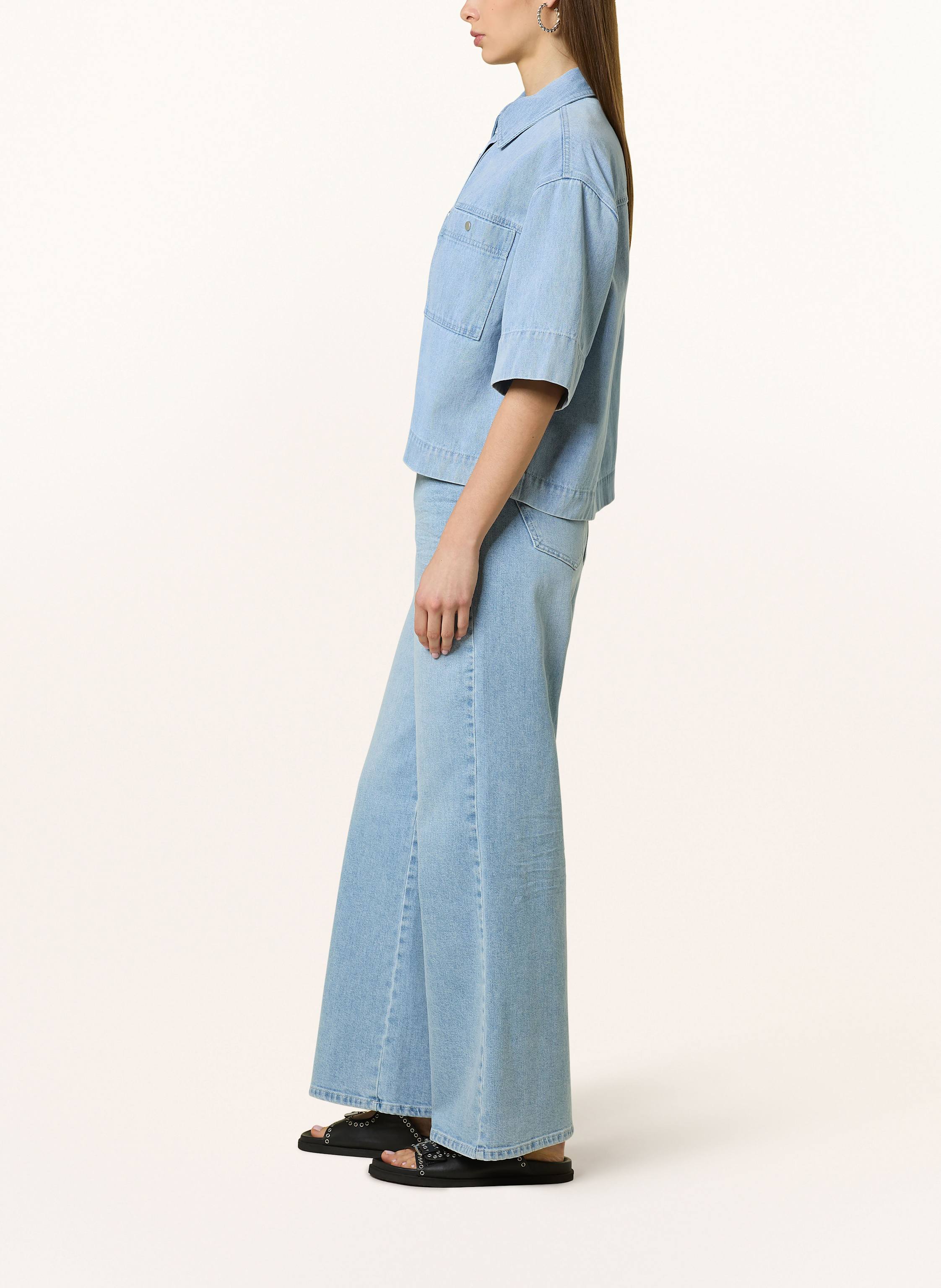 Thumbnail - Opus Wide Leg Jeans Miva blau