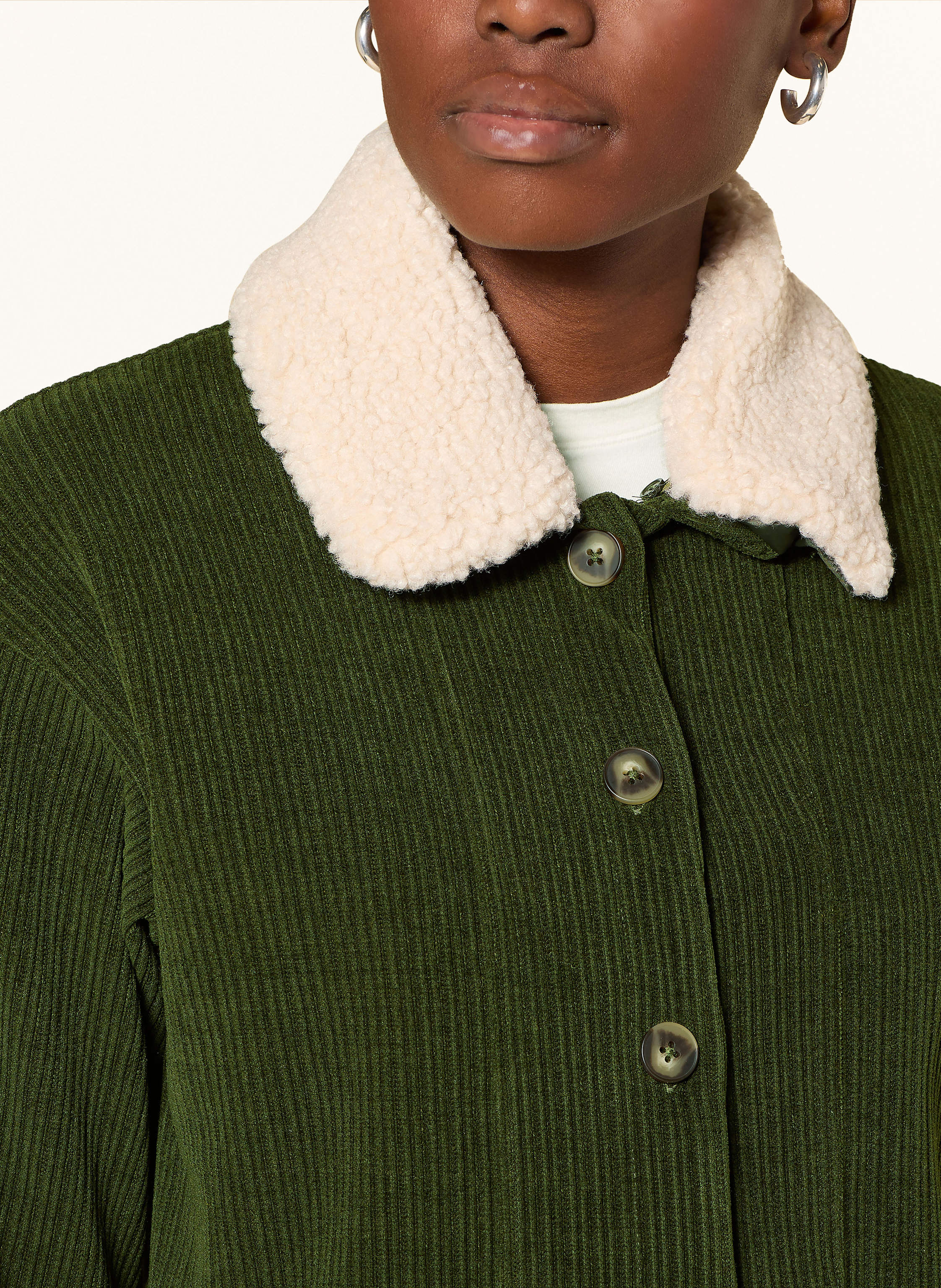 Thumbnail - Ichi Jacke Ihkate Mit Teddyfell gruen