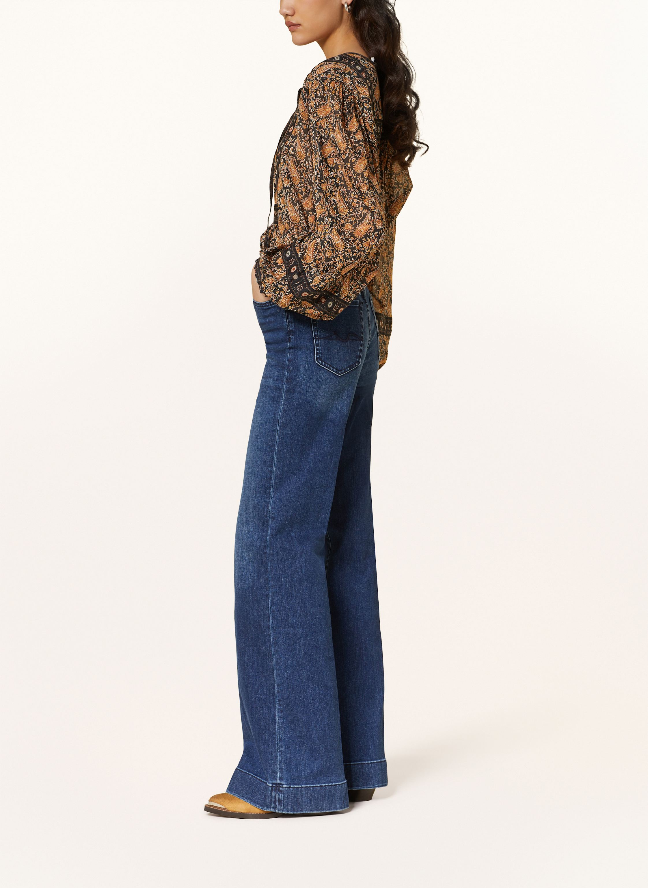 Thumbnail - 7 For All Mankind Flared Jeans Modern Dojo blau