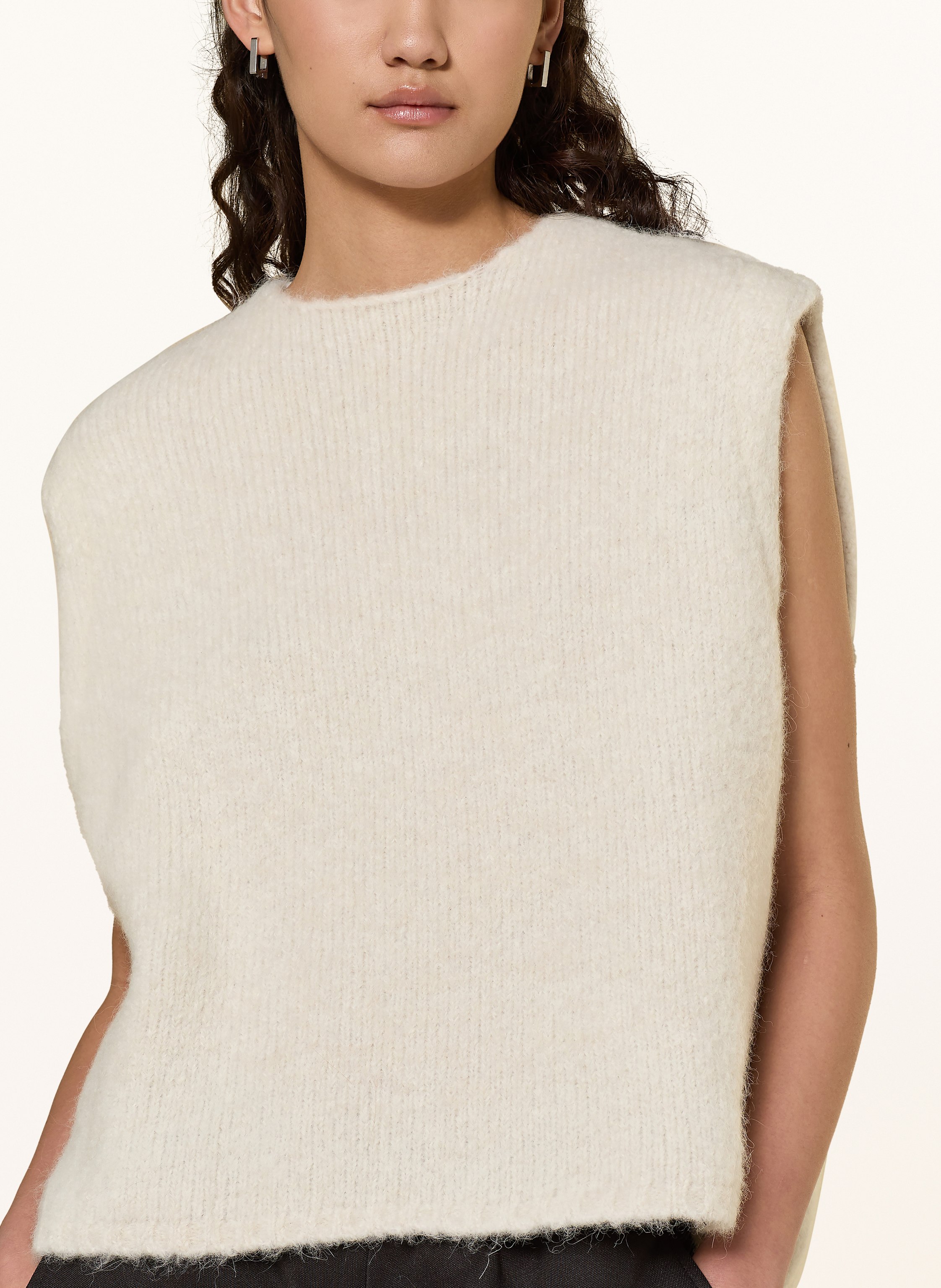 Thumbnail - Black Palms Strickshirt Teya Aus Alpaka weiss