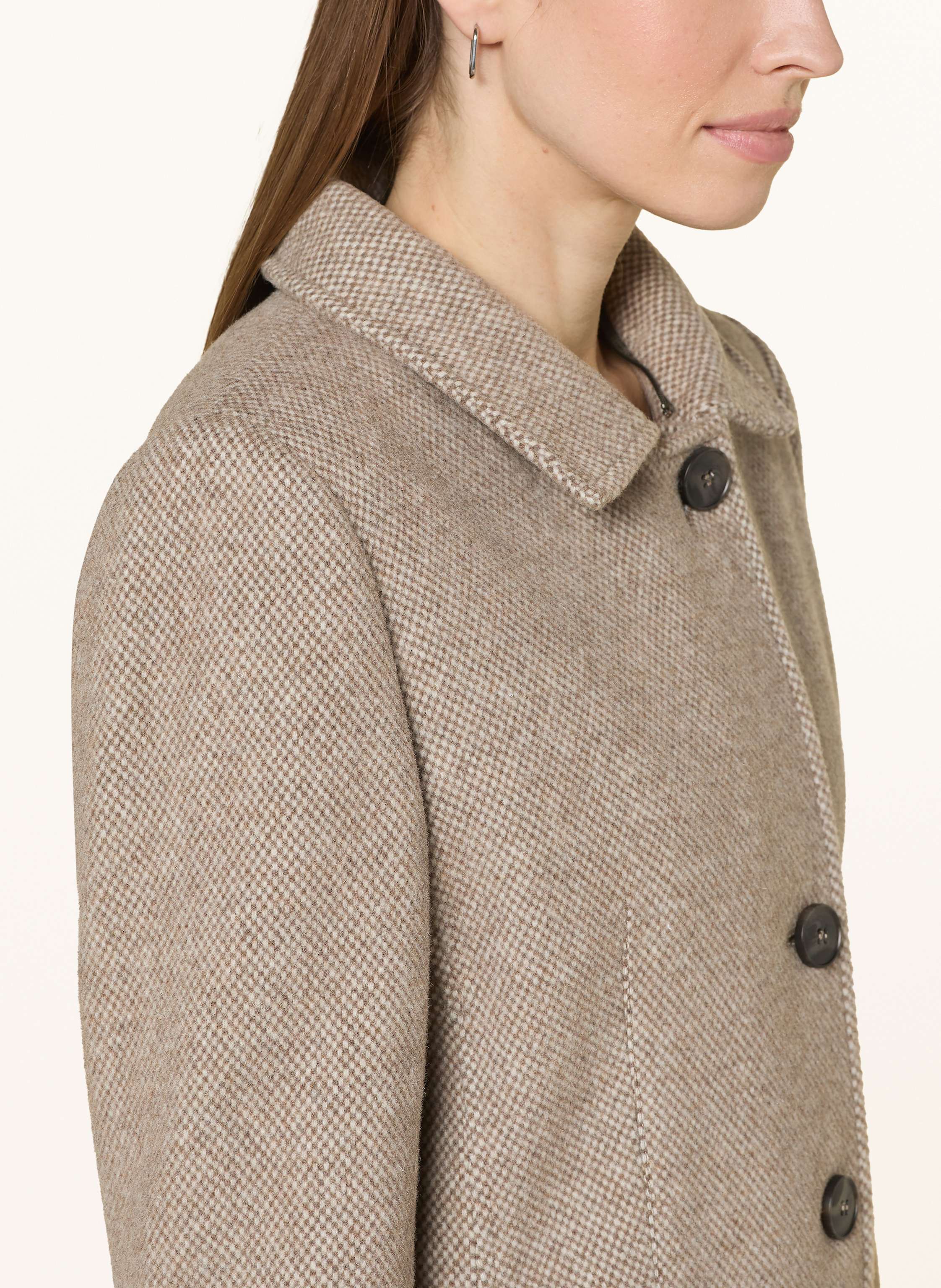 Thumbnail - Fuchs Schmitt Wollmantel Mit Abnehmbarem Kunstfell beige
