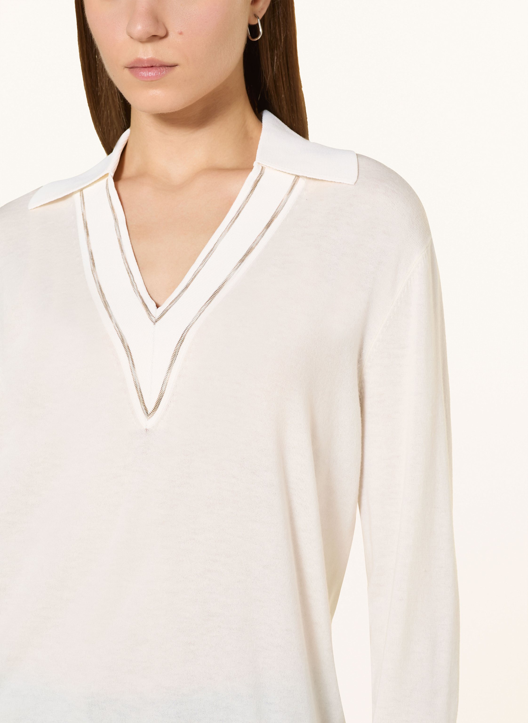 Thumbnail - Reiss Strick-Poloshirt weiss