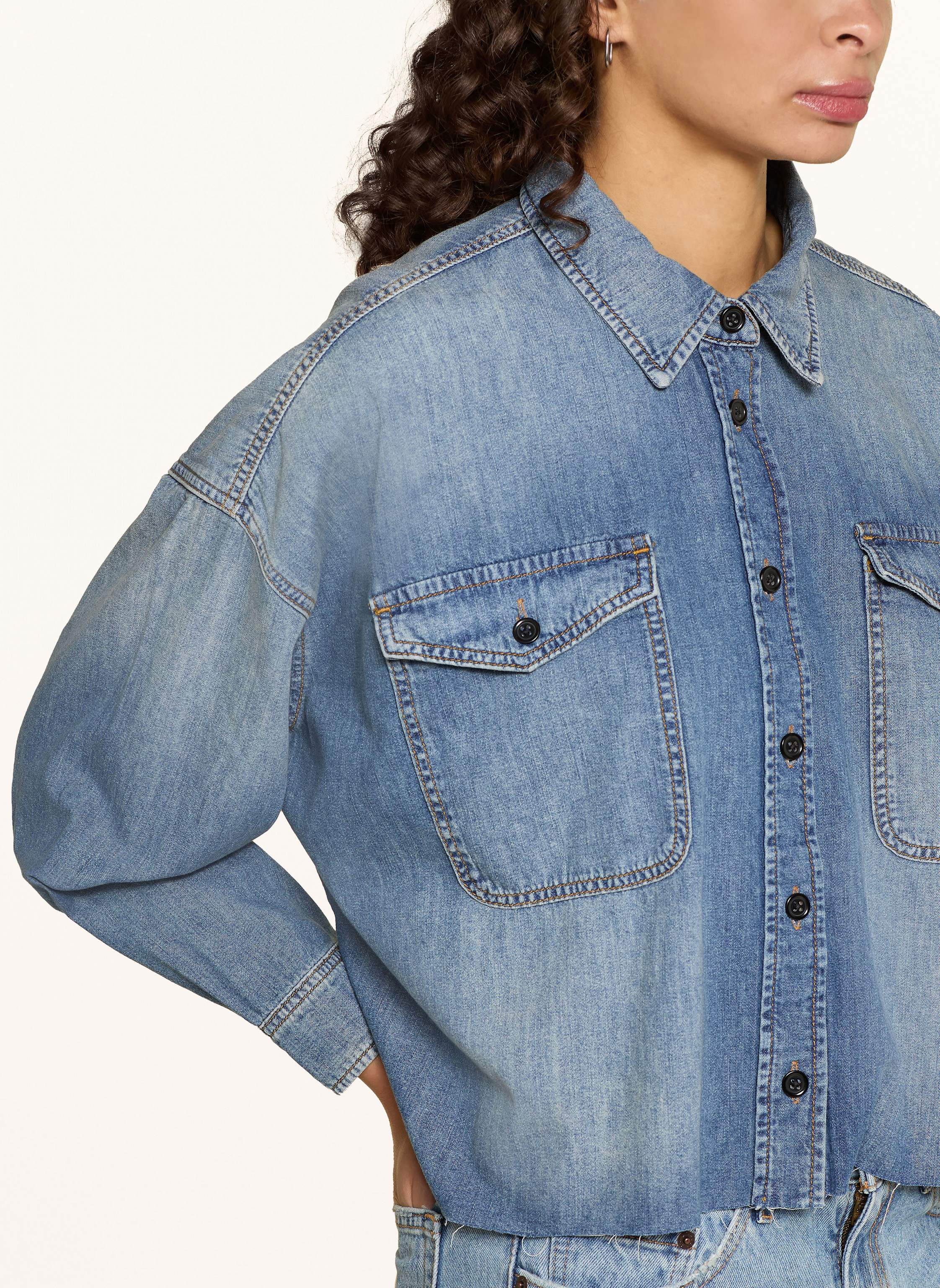 Thumbnail - Joop! Jeans Hemdbluse Ursa In Jeansoptik blau