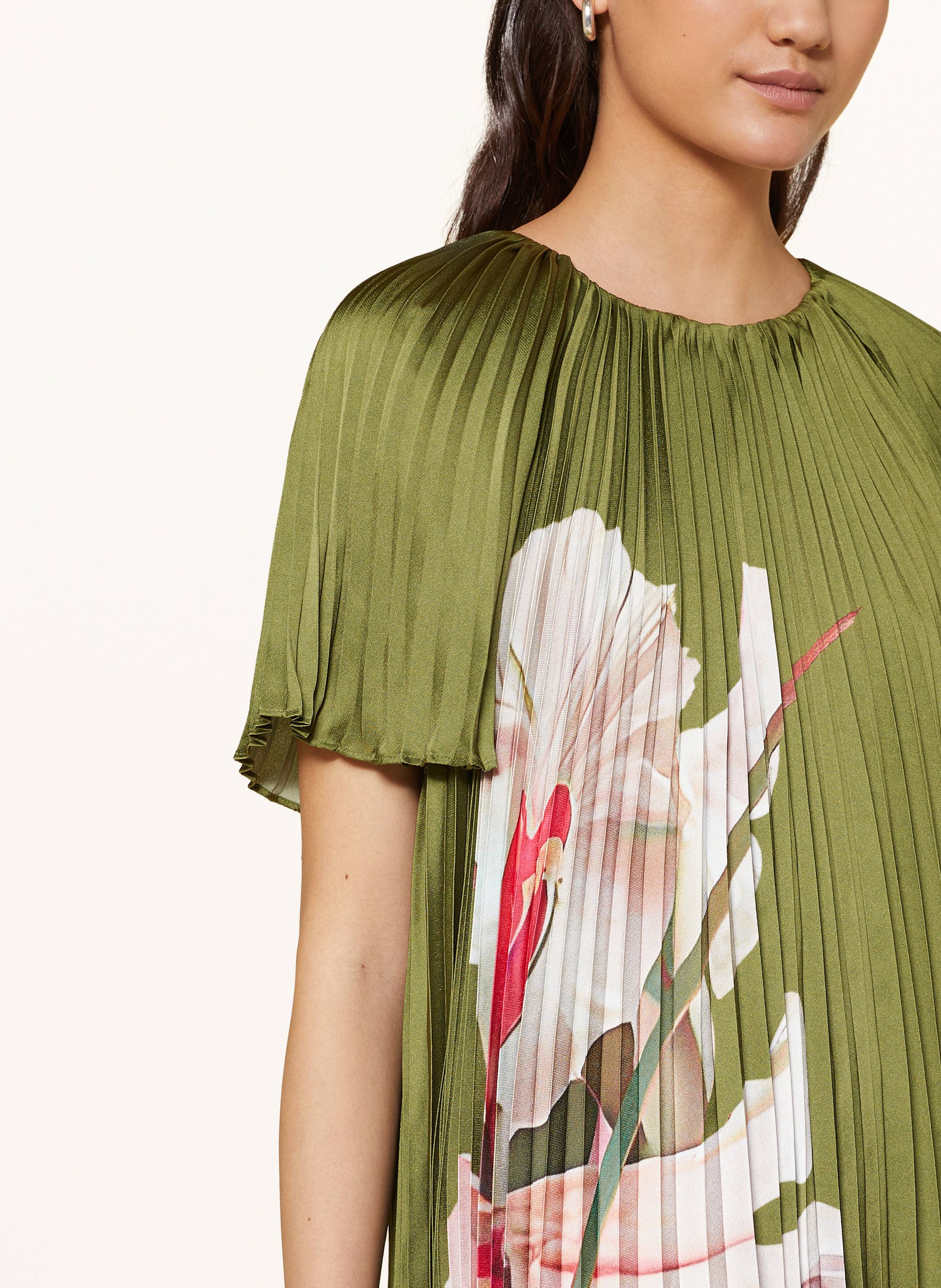 Thumbnail - Ted Baker Plisseekleid Vinlaa Aus Satin gruen