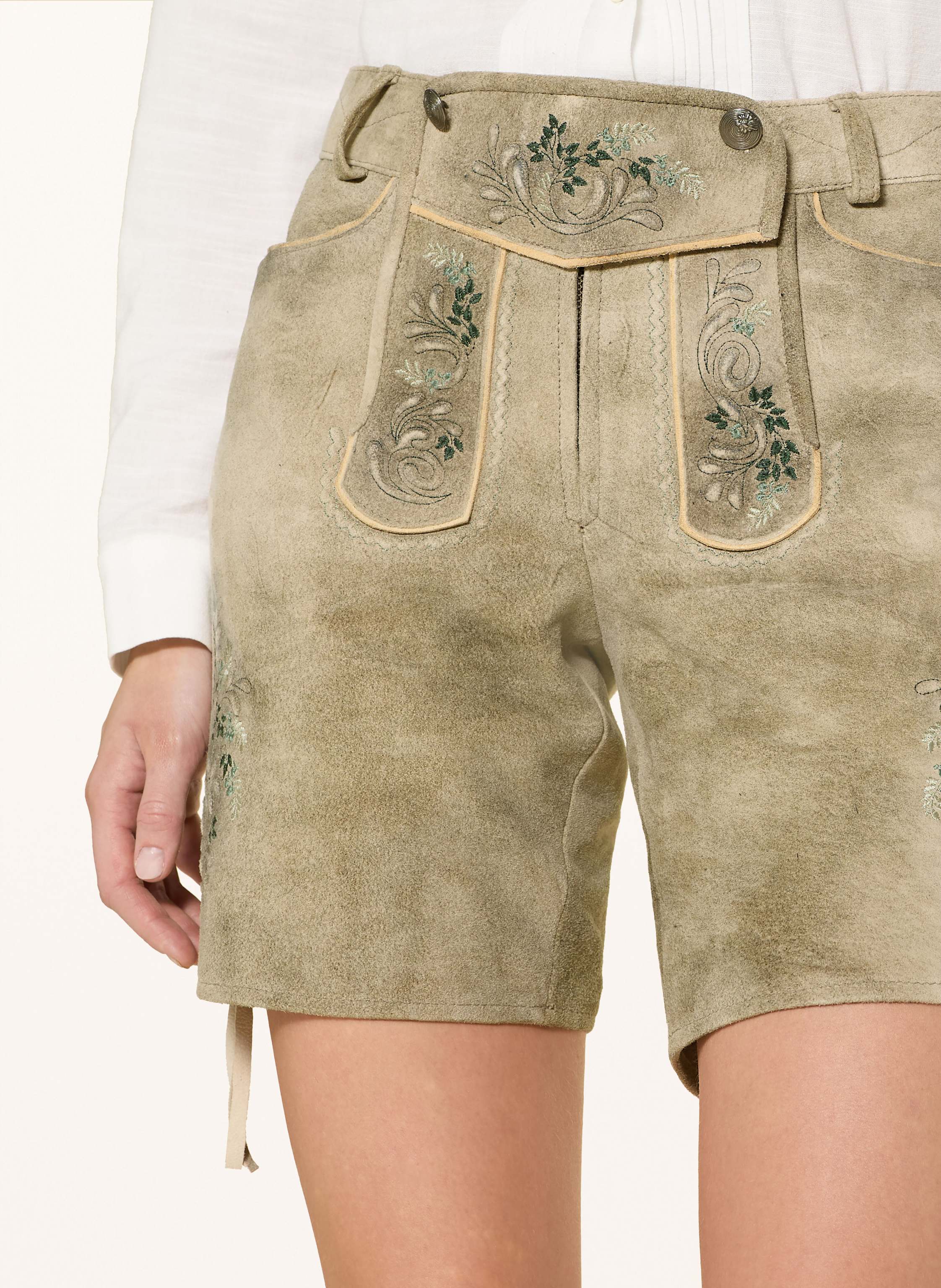 Thumbnail - Spieth & Wensky Trachten-Lederhose Flower braun