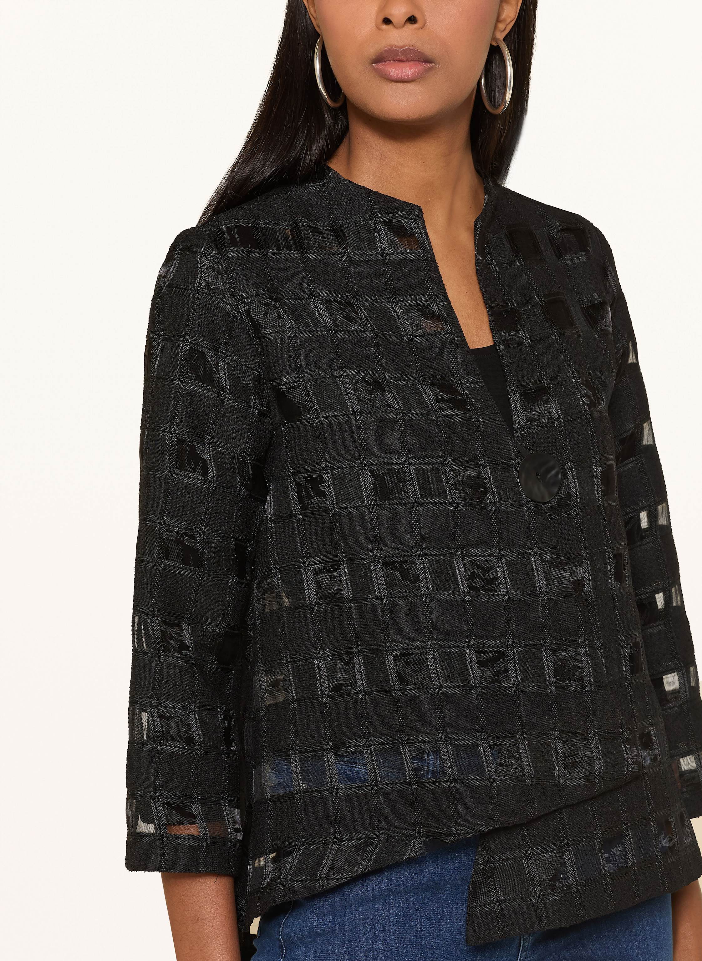 Thumbnail - Joseph Ribkoff Kastenjacke Im Materialmix Mit 3/4-Arm schwarz