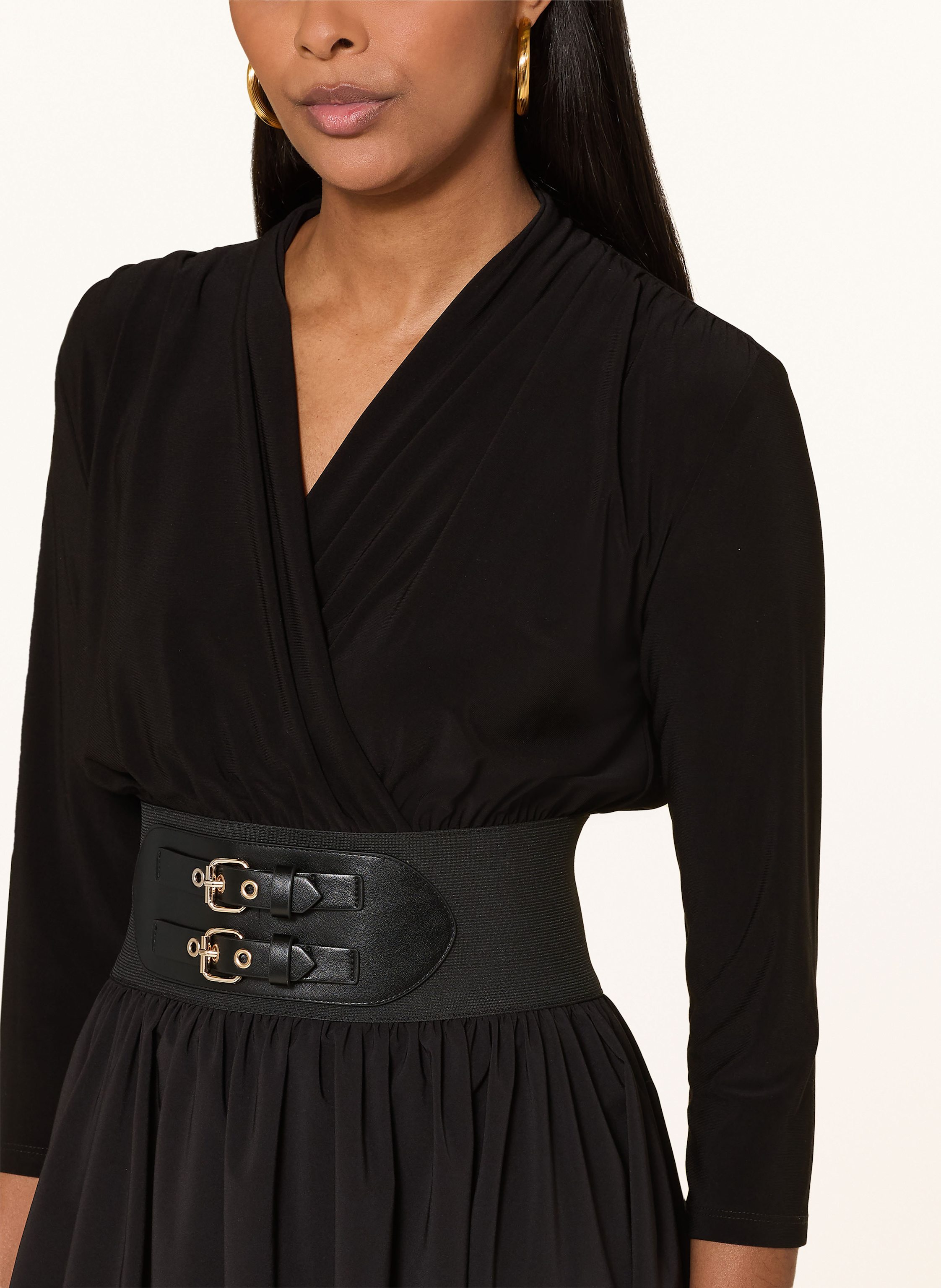 Thumbnail - Joseph Ribkoff Kleid Mit 3/4-Arm In Wickeloptik schwarz