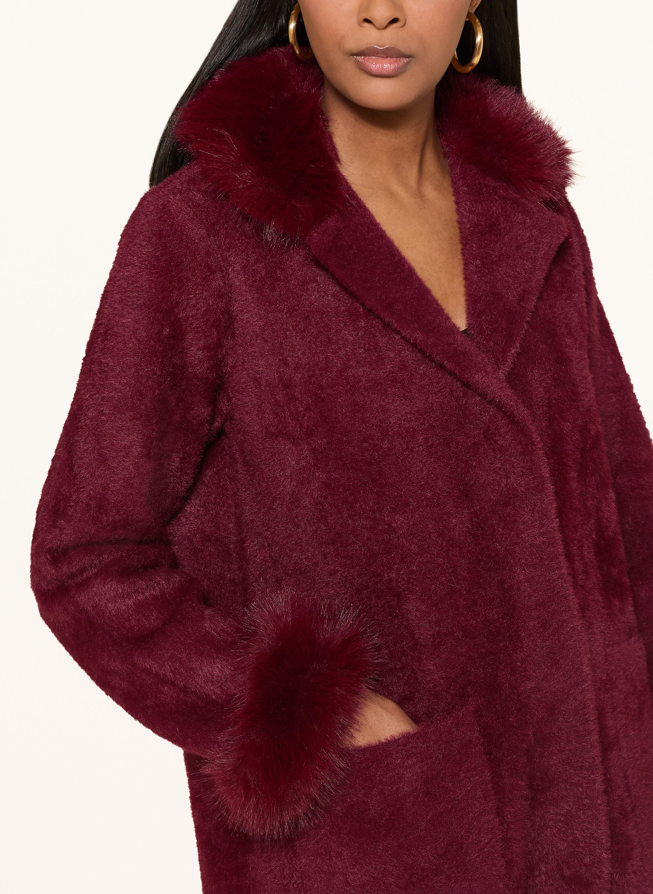 Thumbnail - Joseph Ribkoff Mantel Mit Abnehmbarem Kunstfell rot