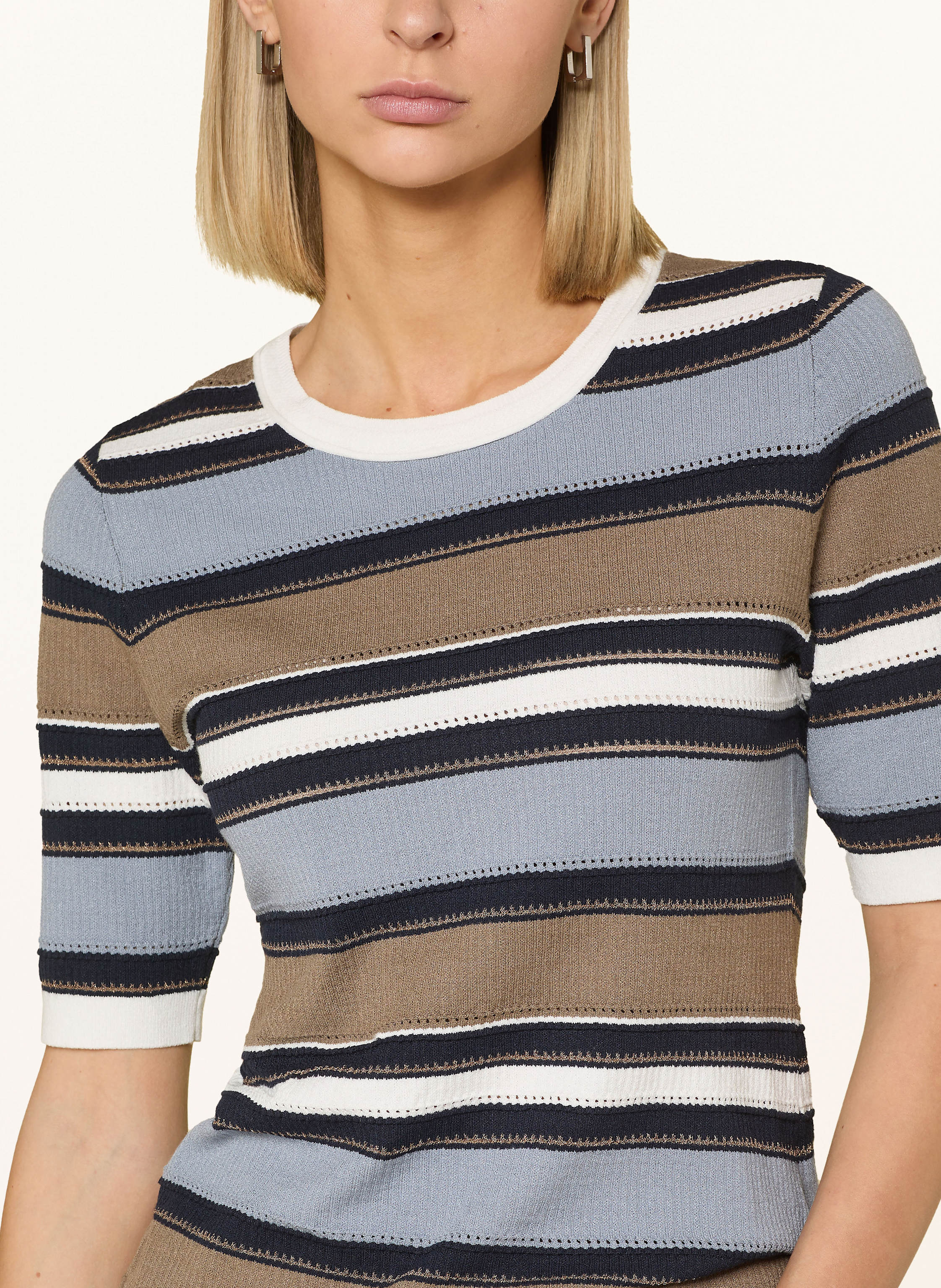 Thumbnail - Comma Strickshirt Mit Glitzergarn braun