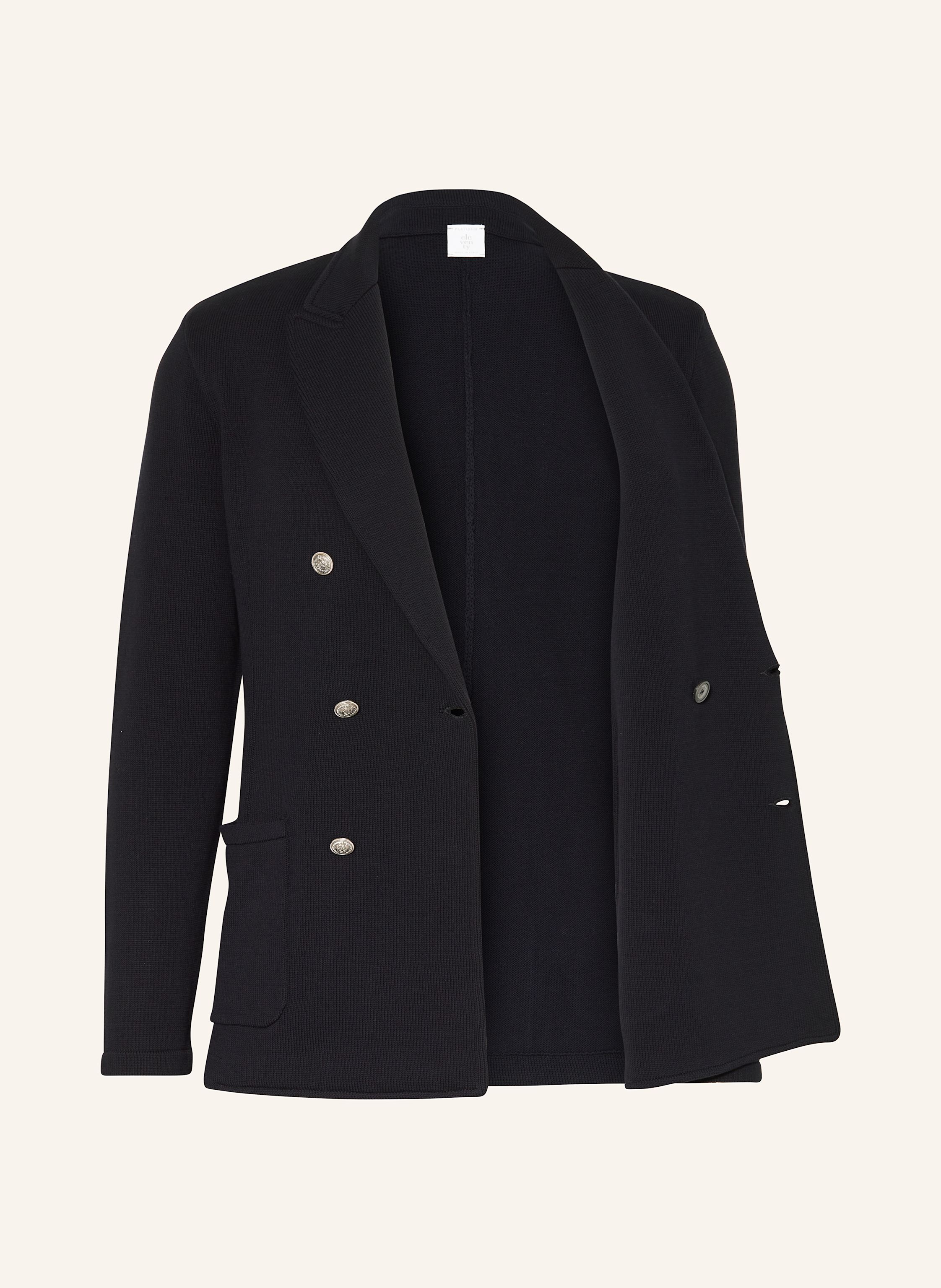 Thumbnail - Eleventy Stricksakko Extra Slim Fit blau