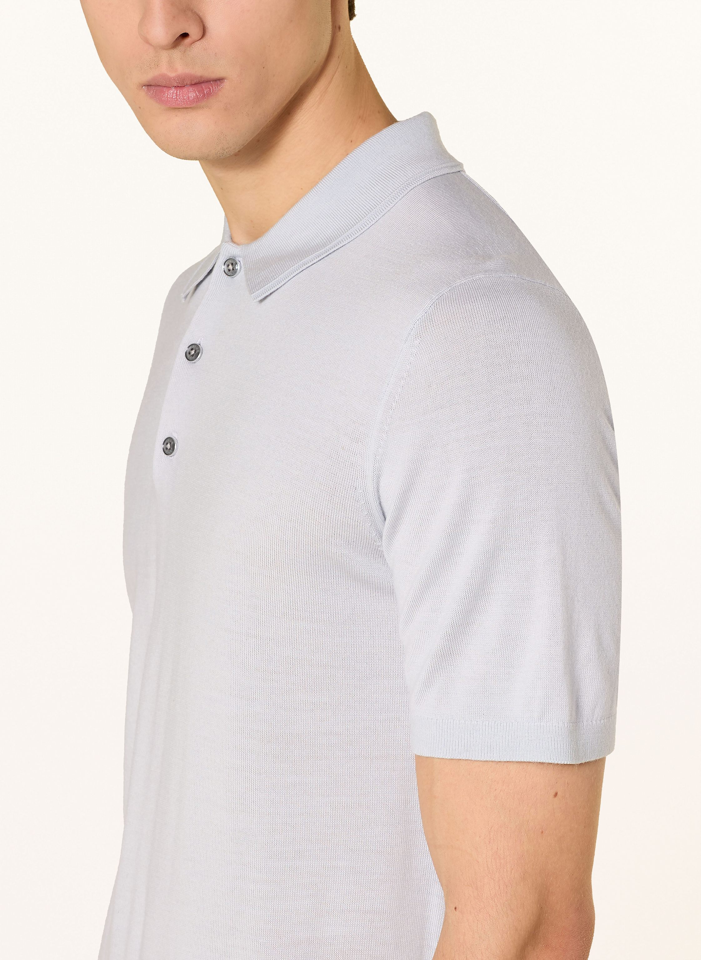 Thumbnail - Reiss Strick-Poloshirt Manor blau