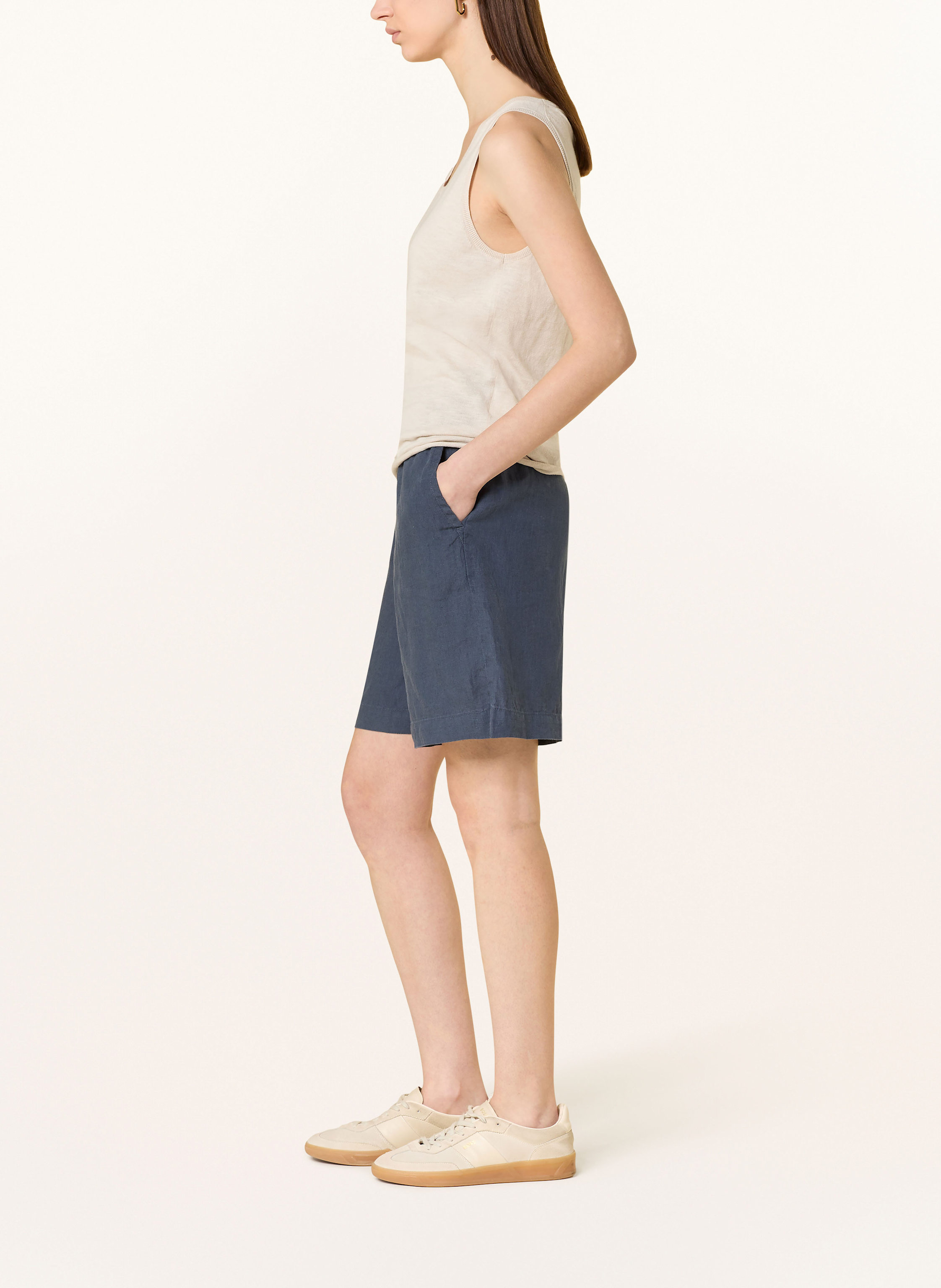 Thumbnail - Marc O'polo Leinenshorts blau