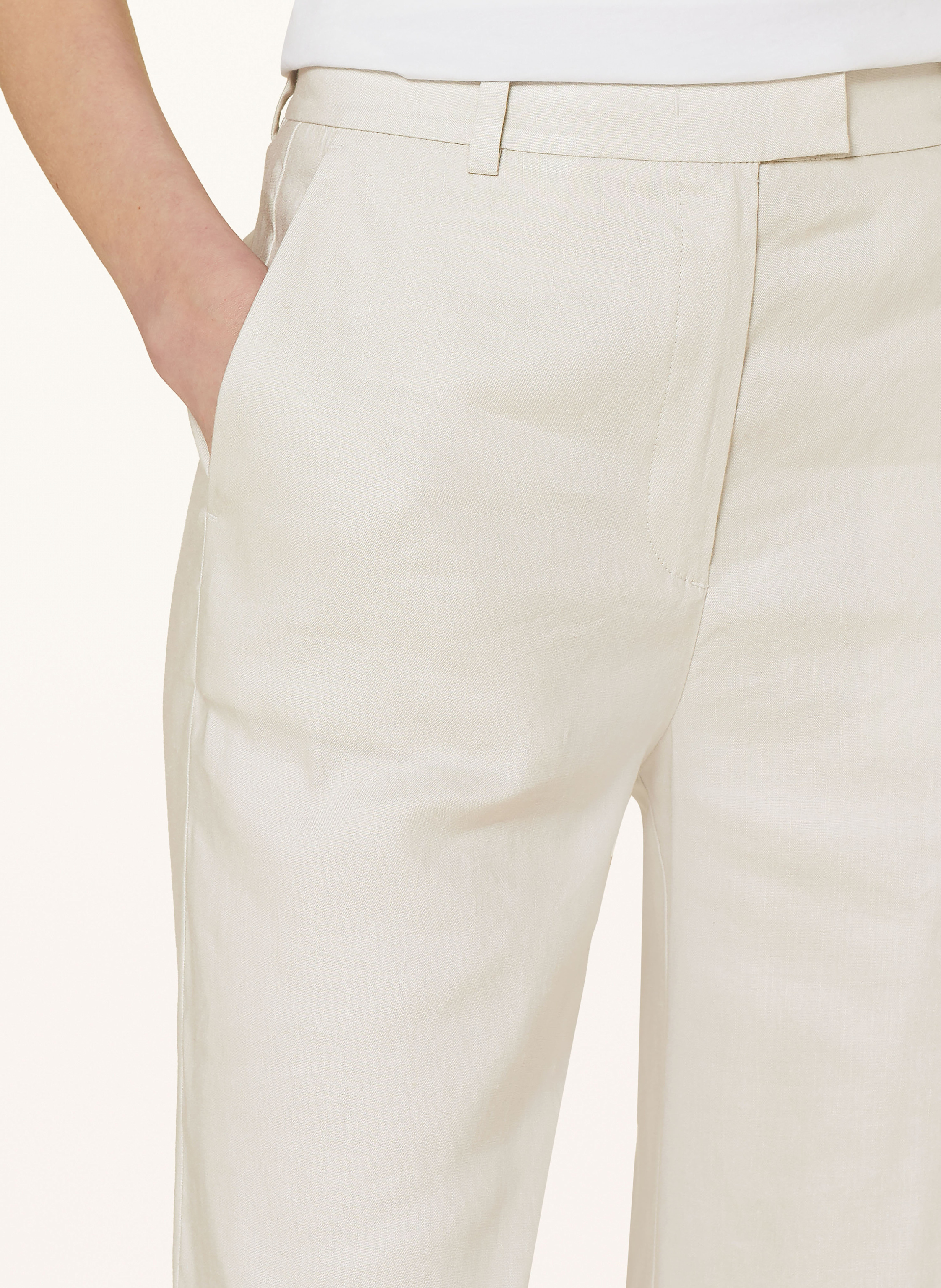 Thumbnail - Marc O'polo Marlenehose Mit Leinen weiss