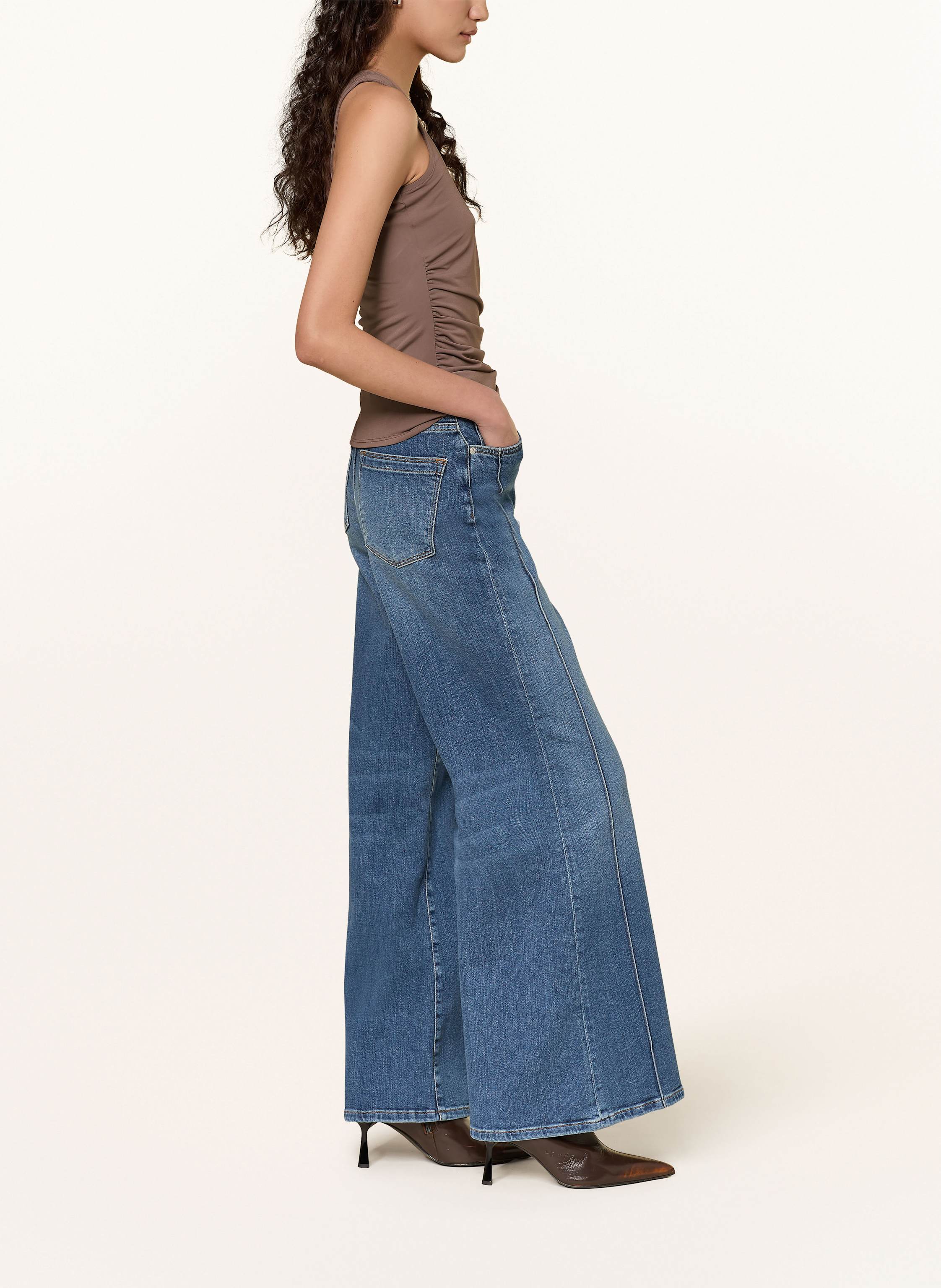 Thumbnail - Reiss Wide Leg Jeans Heather blau