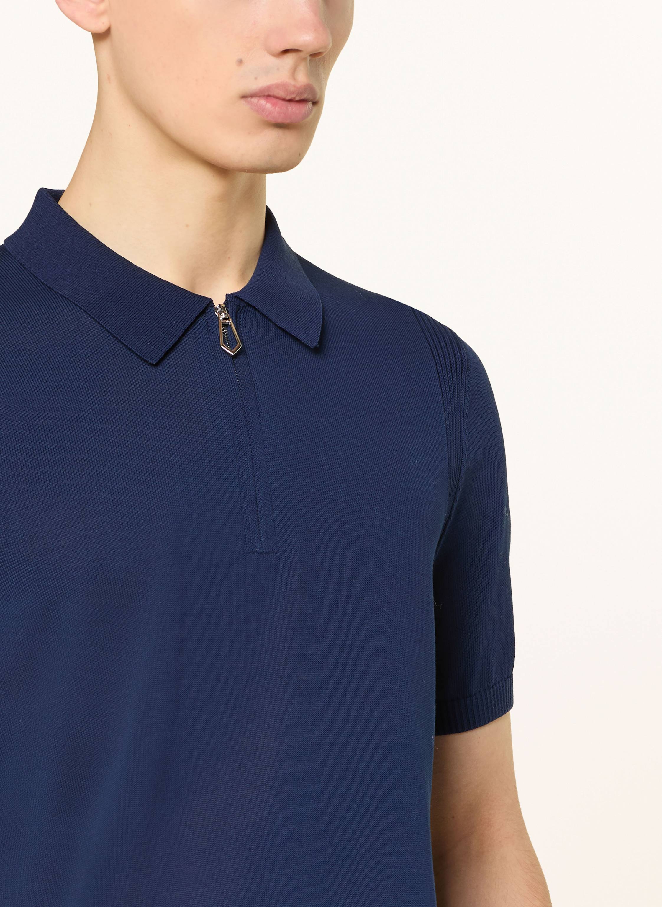 Thumbnail - Reiss Strick-Poloshirt Berkley blau