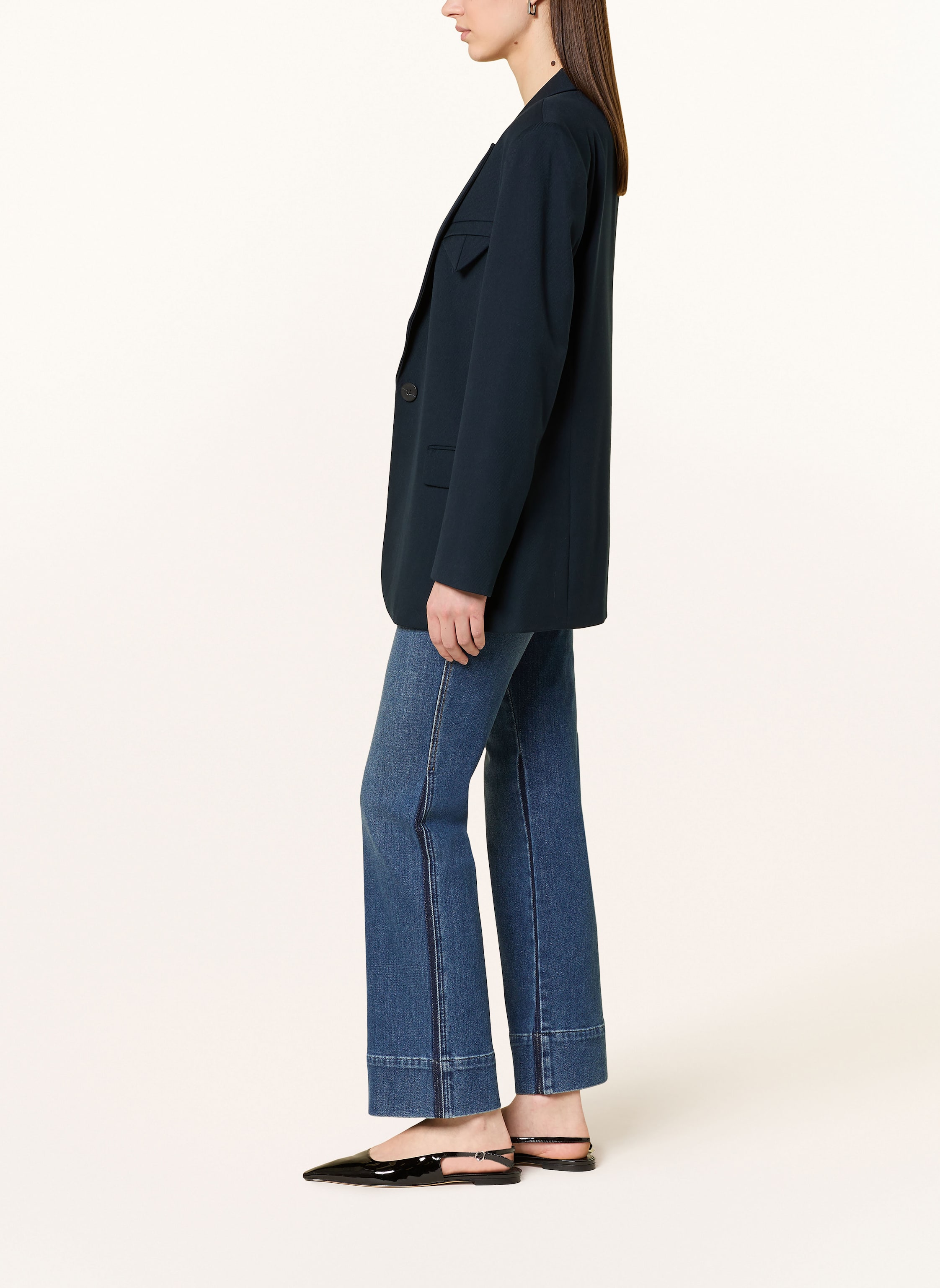 Thumbnail - Marc Aurel Straight Jeans Mit Schmucksteinen blau