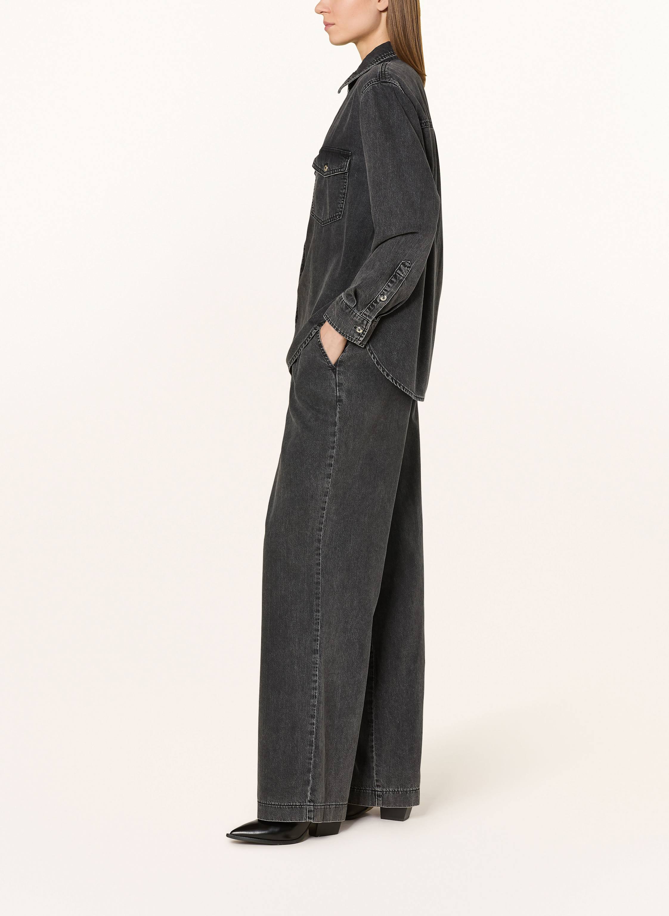 Thumbnail - Marc Aurel Marlenehose In Jeansoptik grau