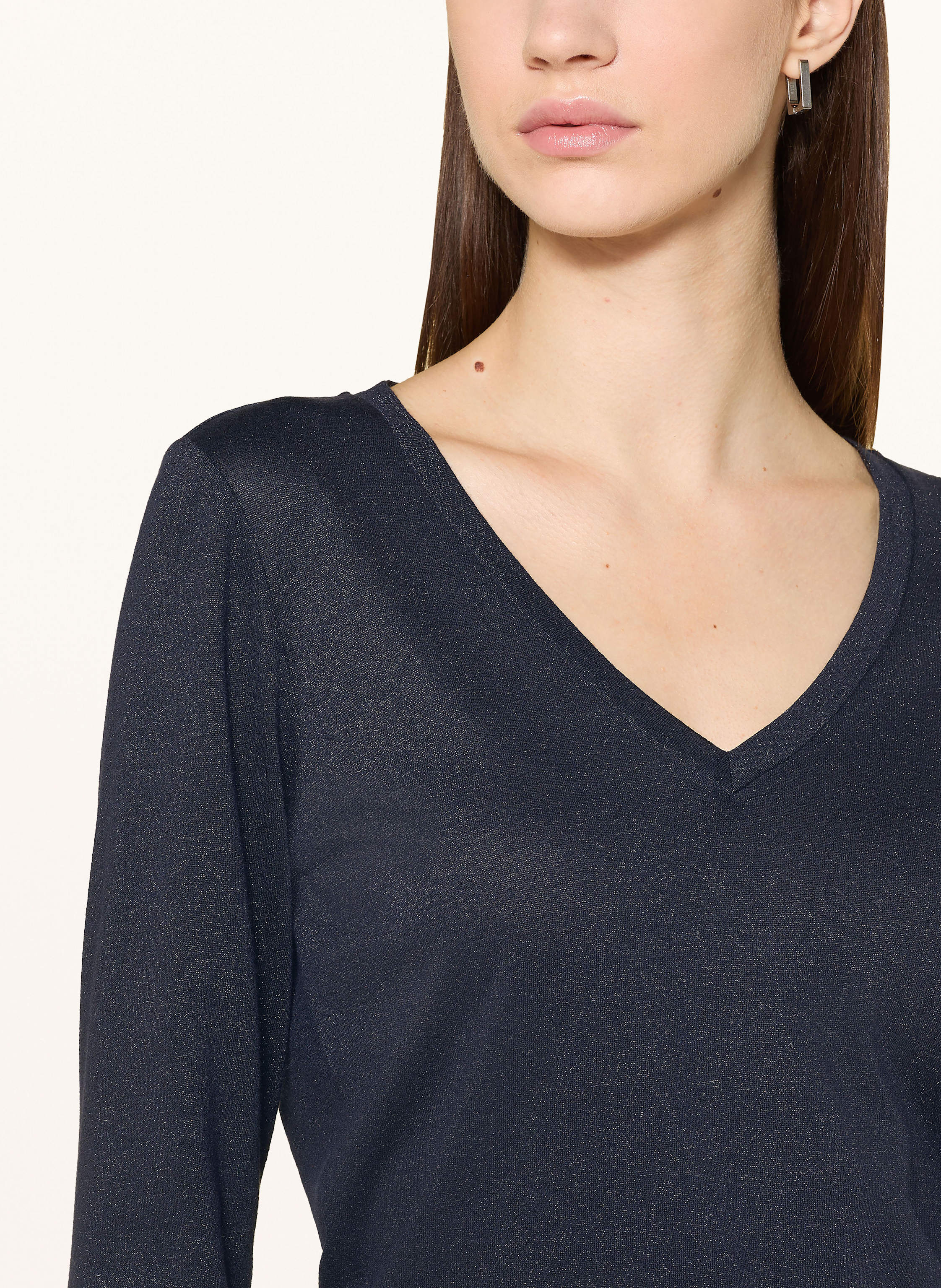 Thumbnail - Marc Aurel Longsleeve Mit Glitzergarn blau