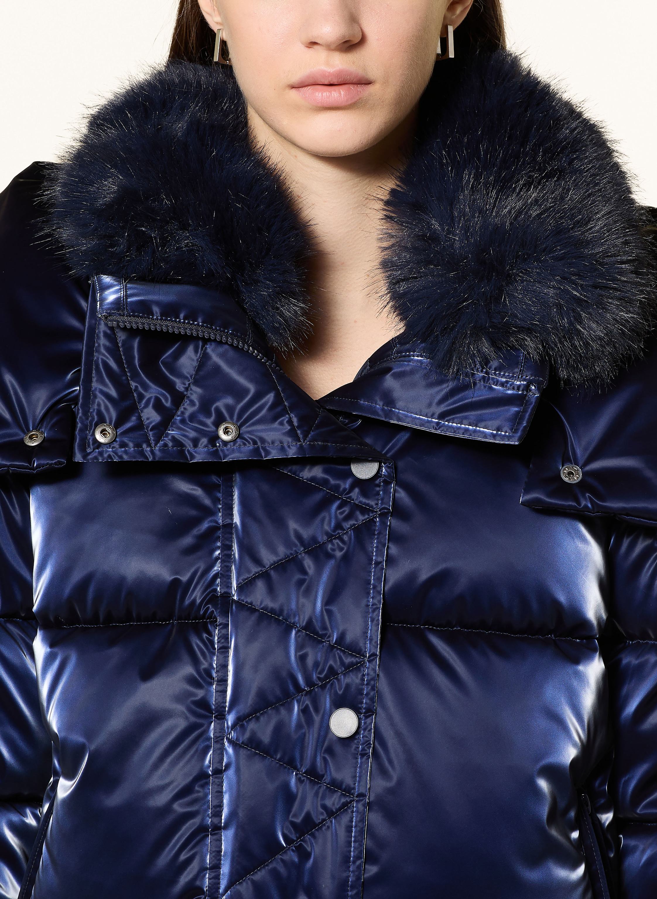 Thumbnail - Marc Aurel Steppjacke Mit Abnehmbarer Kapuze Und Kunstfell blau