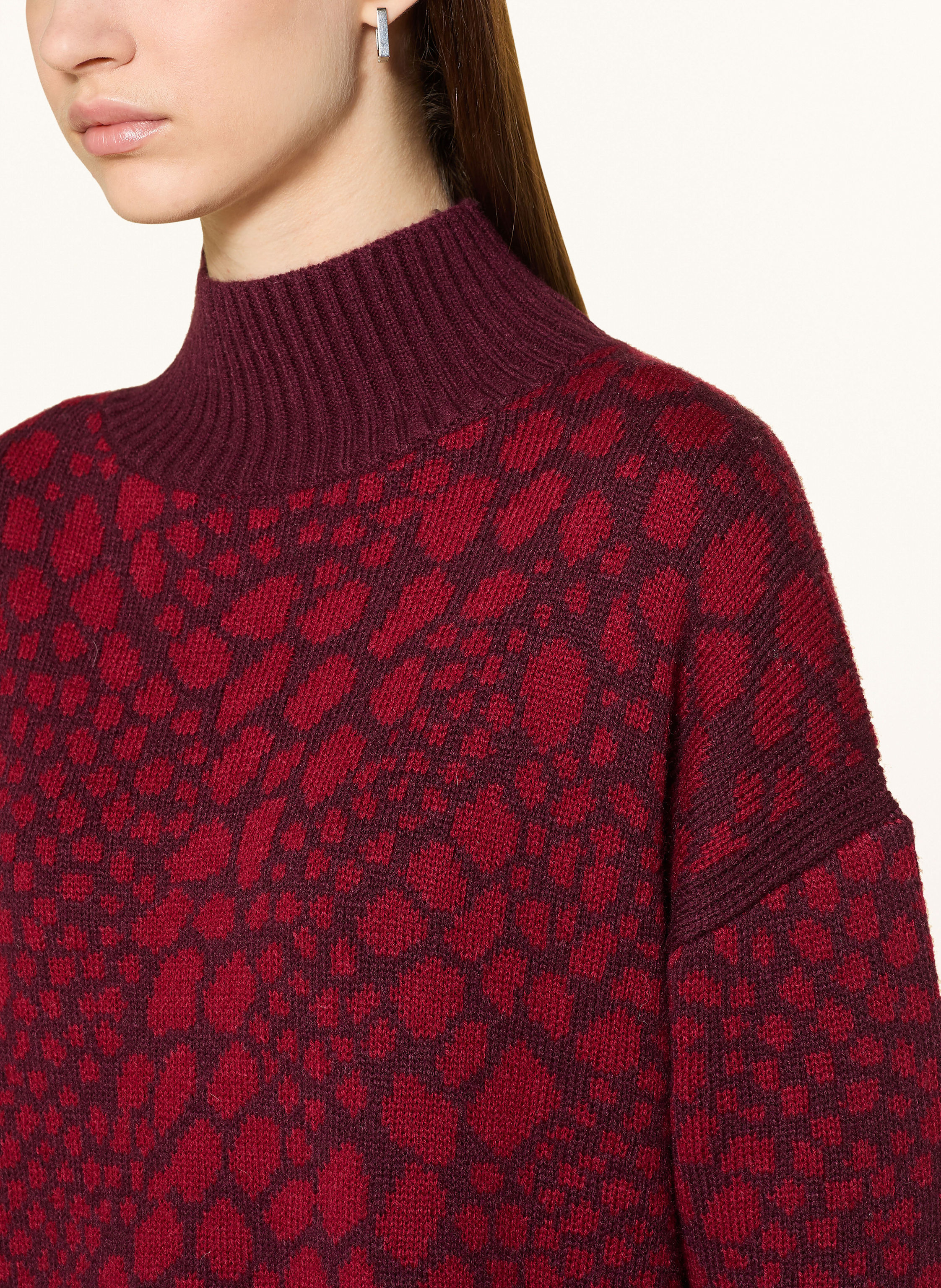 Thumbnail - Marc Aurel Jacquard-Pullover rot
