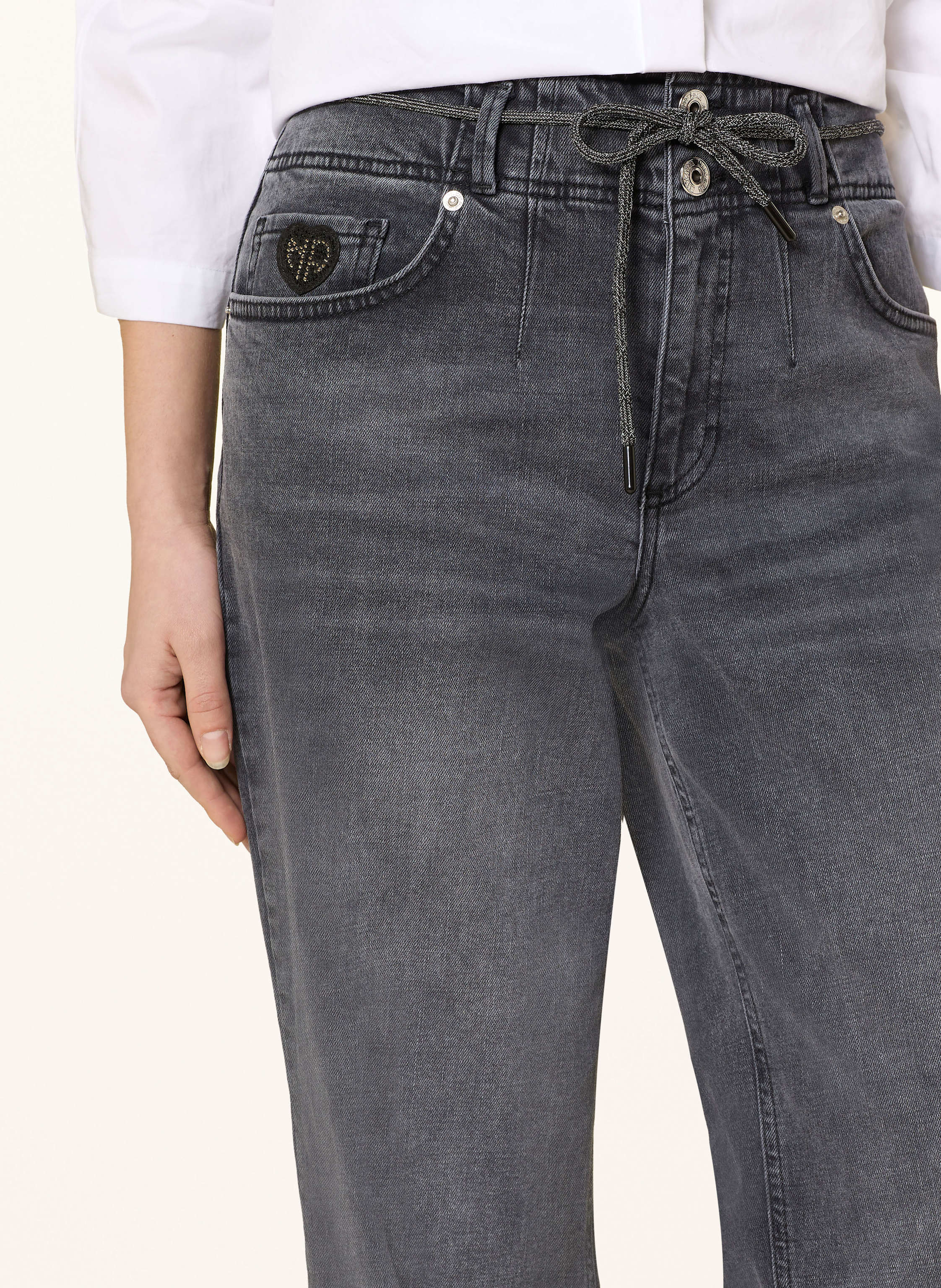 Thumbnail - Marc Aurel Jeans Mit Pailletten grau