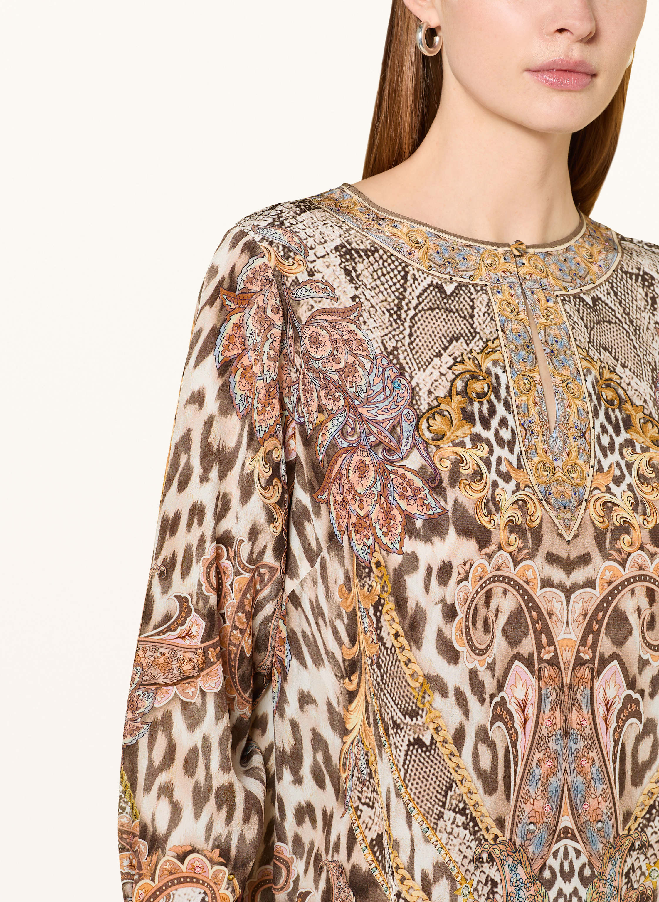 Thumbnail - Princess Goes Hollywood Seidenkleid Mit Schmucksteinen braun