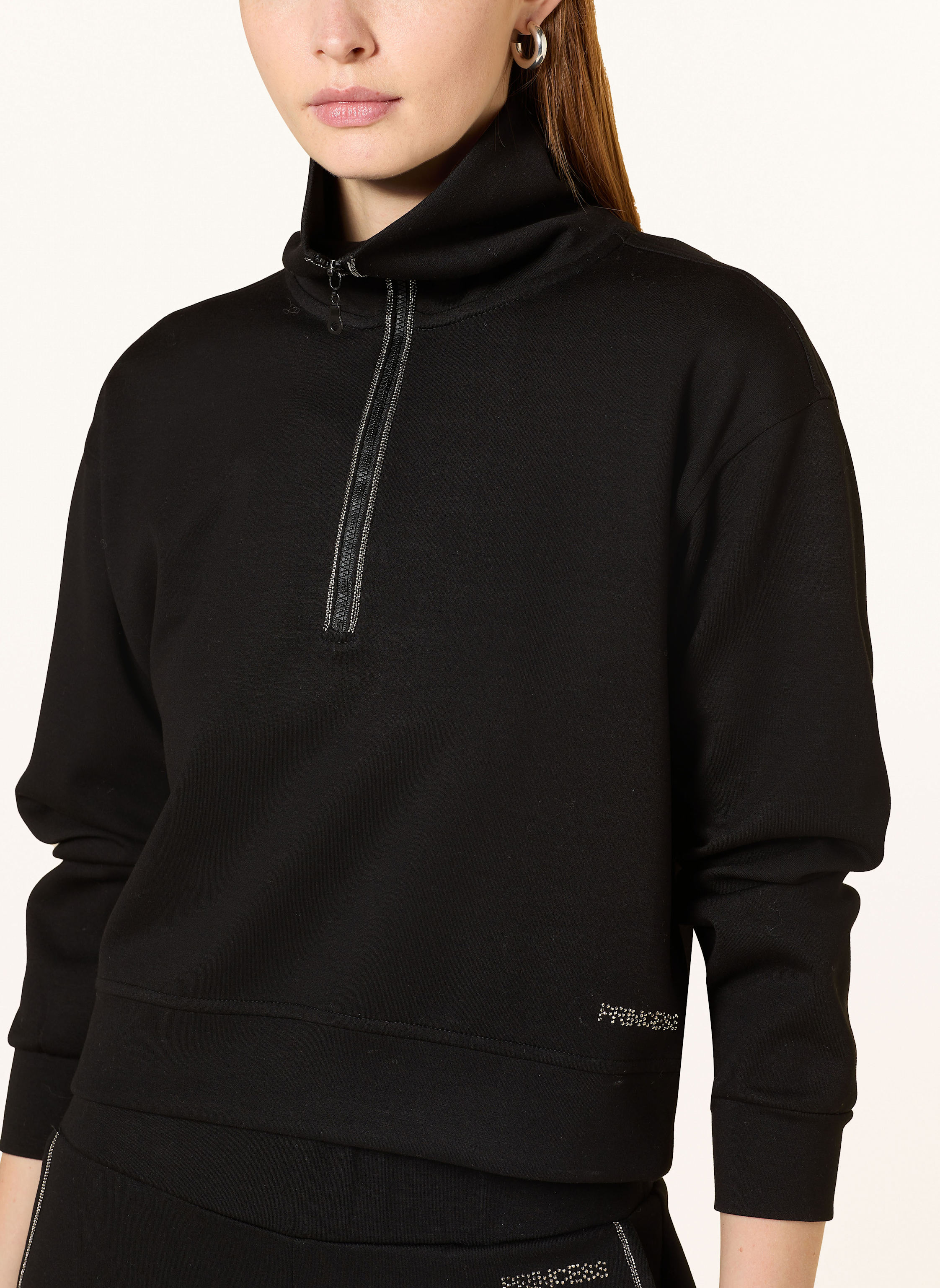 Thumbnail - Princess Goes Hollywood Cropped Sweatshirt Mit Schmucksteinen schwarz