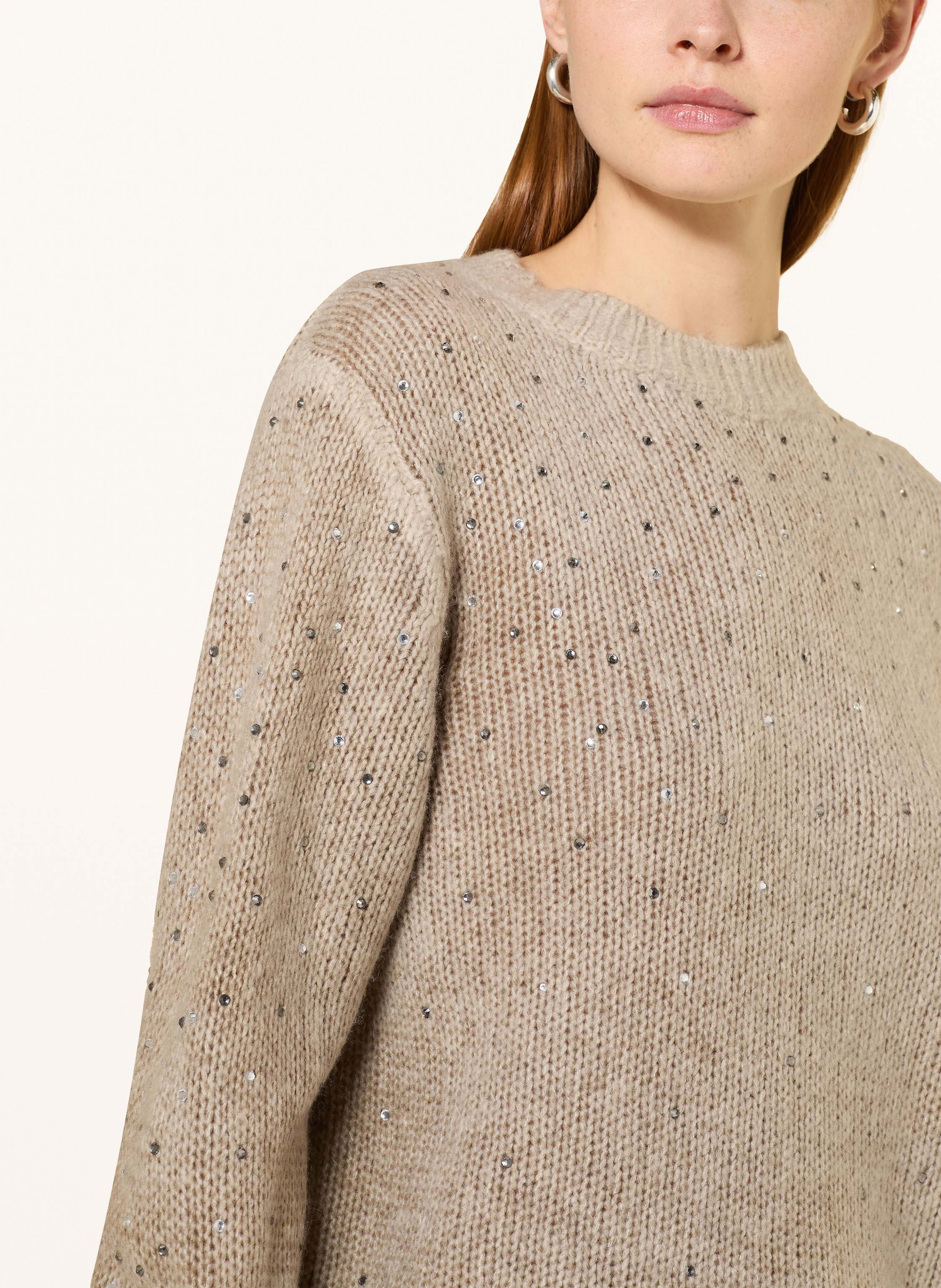 Thumbnail - Princess Goes Hollywood Pullover Mit Schmucksteinen beige