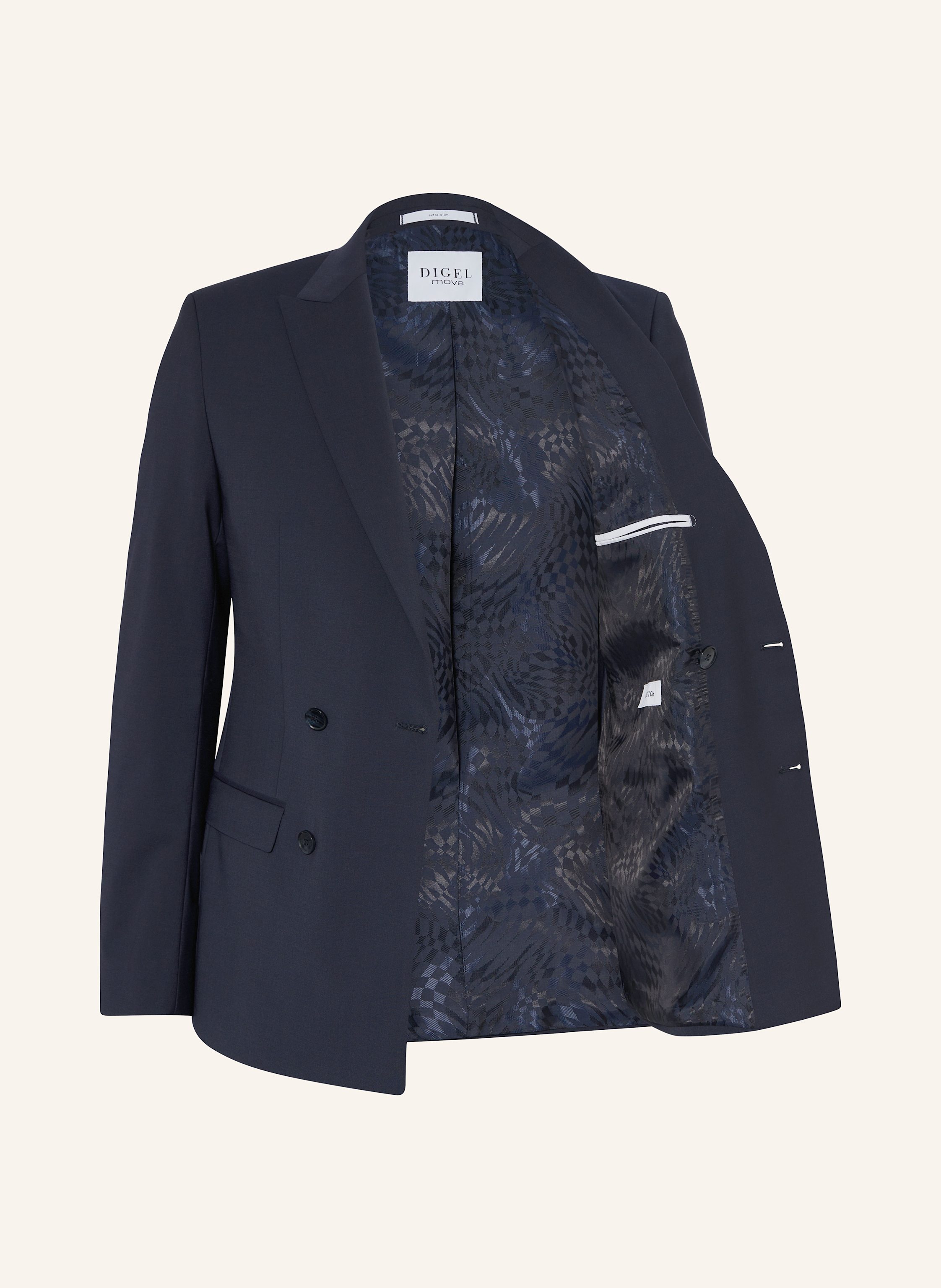 Thumbnail - Digel Move Anzugsakko Nash Extra Slim Fit blau