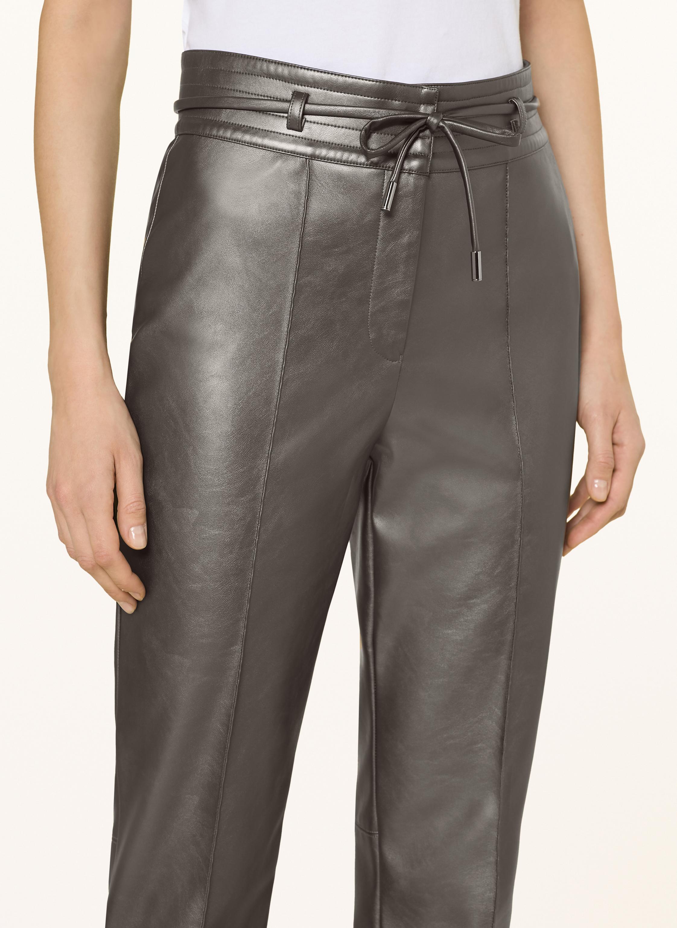 Thumbnail - Marc Aurel Hose In Lederoptik grau