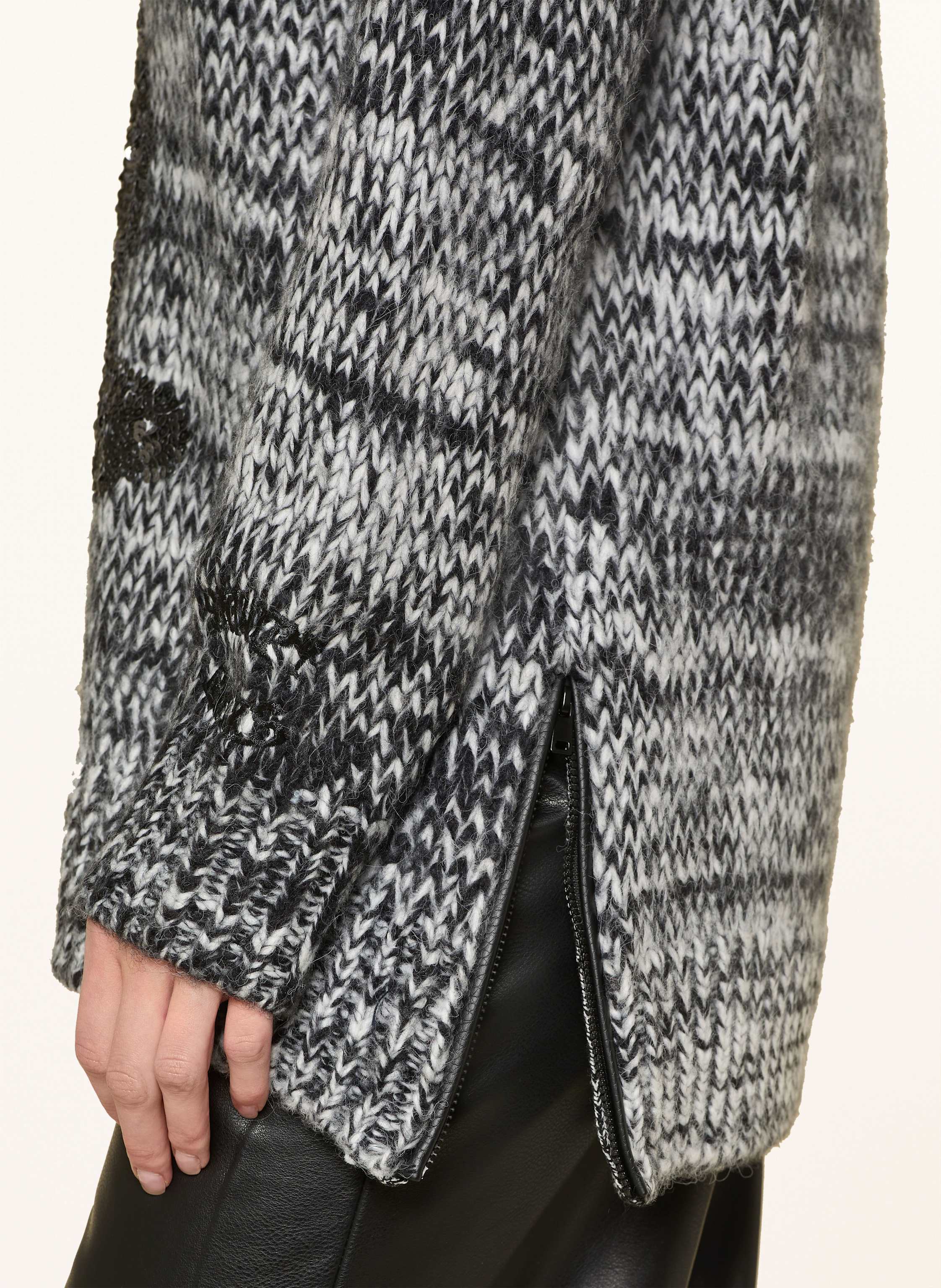 Thumbnail - Frogbox Pullover Mit Pailletten schwarz