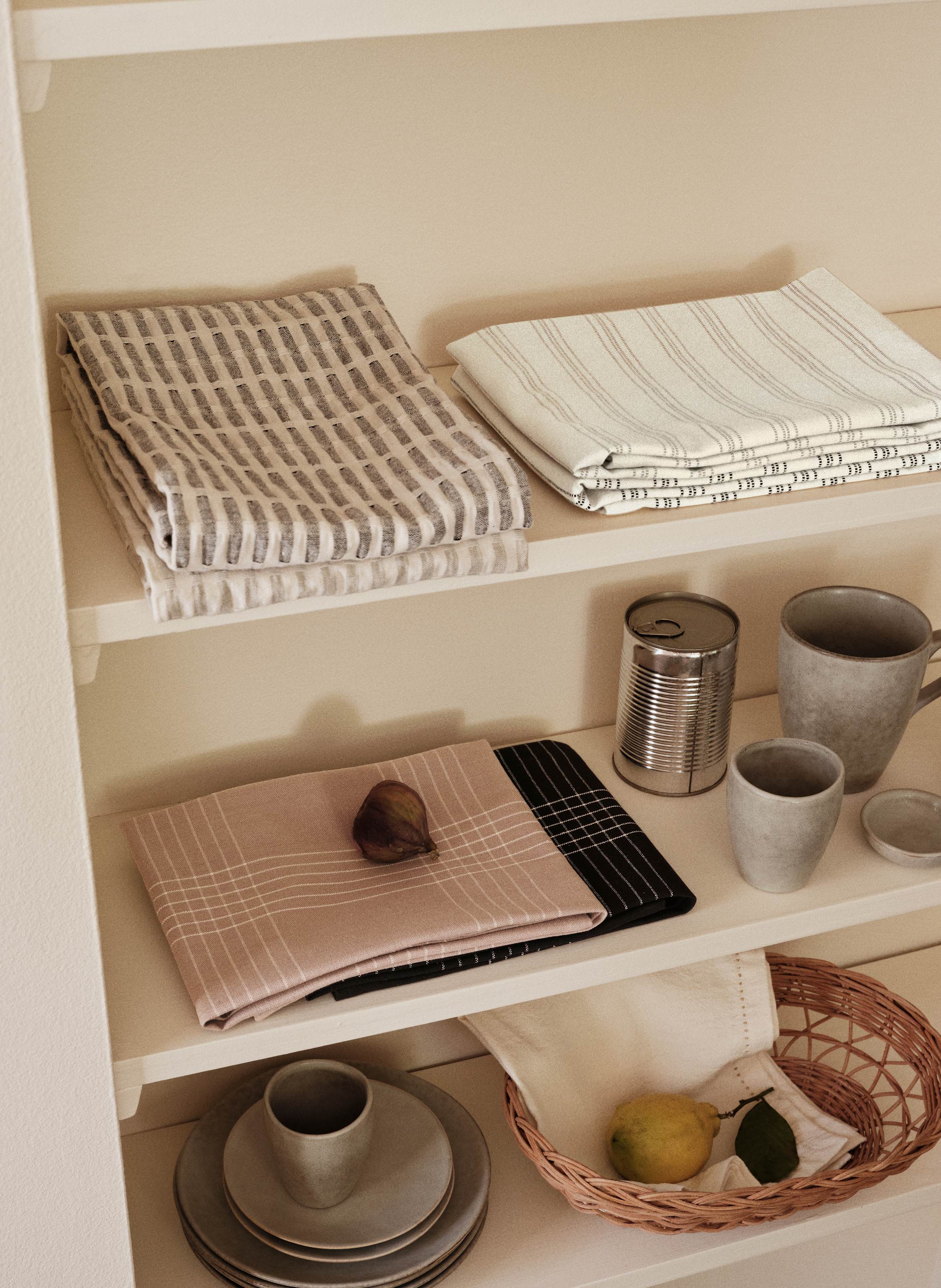 Thumbnail - Broste Copenhagen 2er-Set Geschirrtücher Karl grau