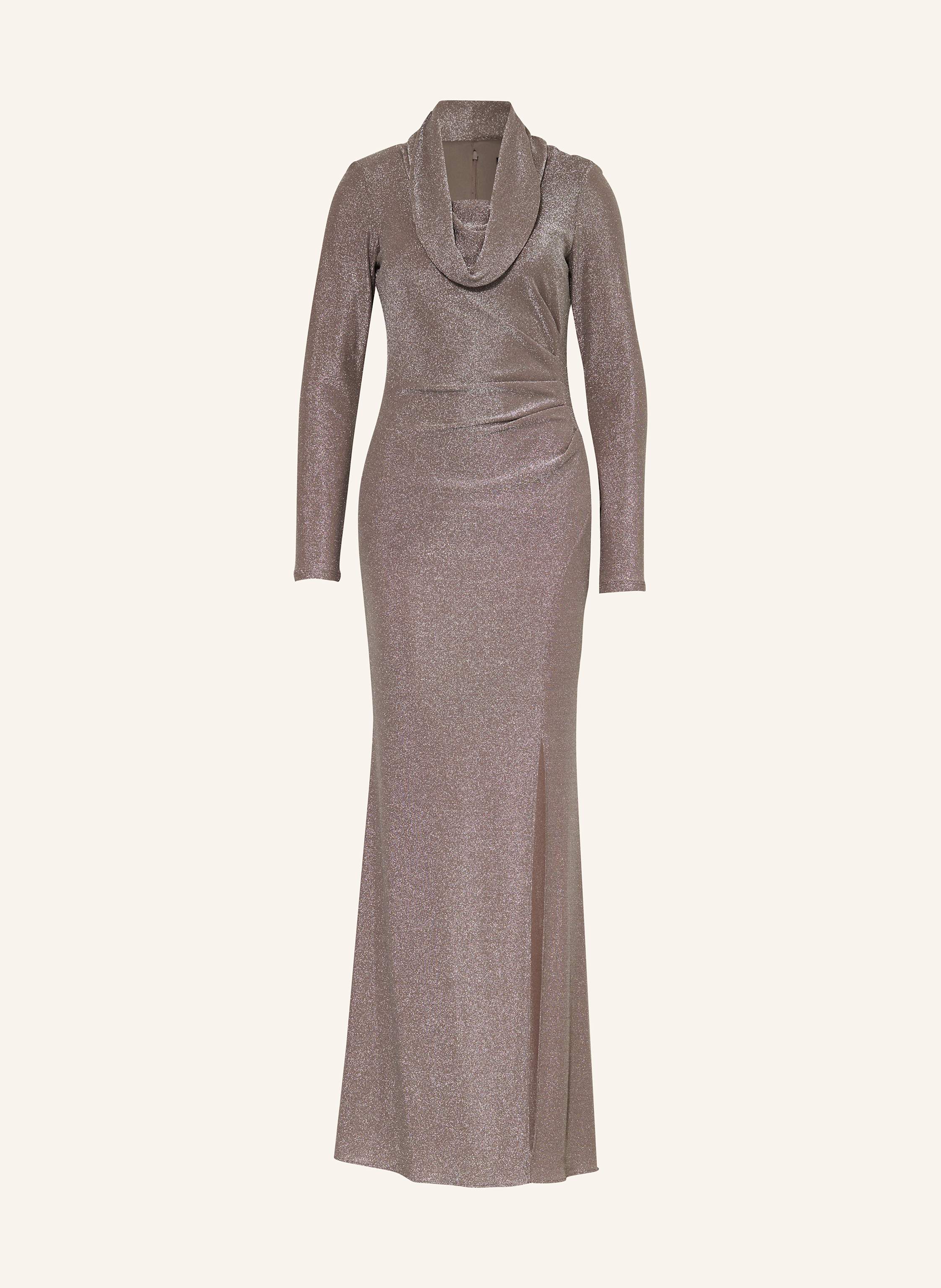 Joseph Ribkoff Signature Abendkleid Mit Glitzergarn braun
