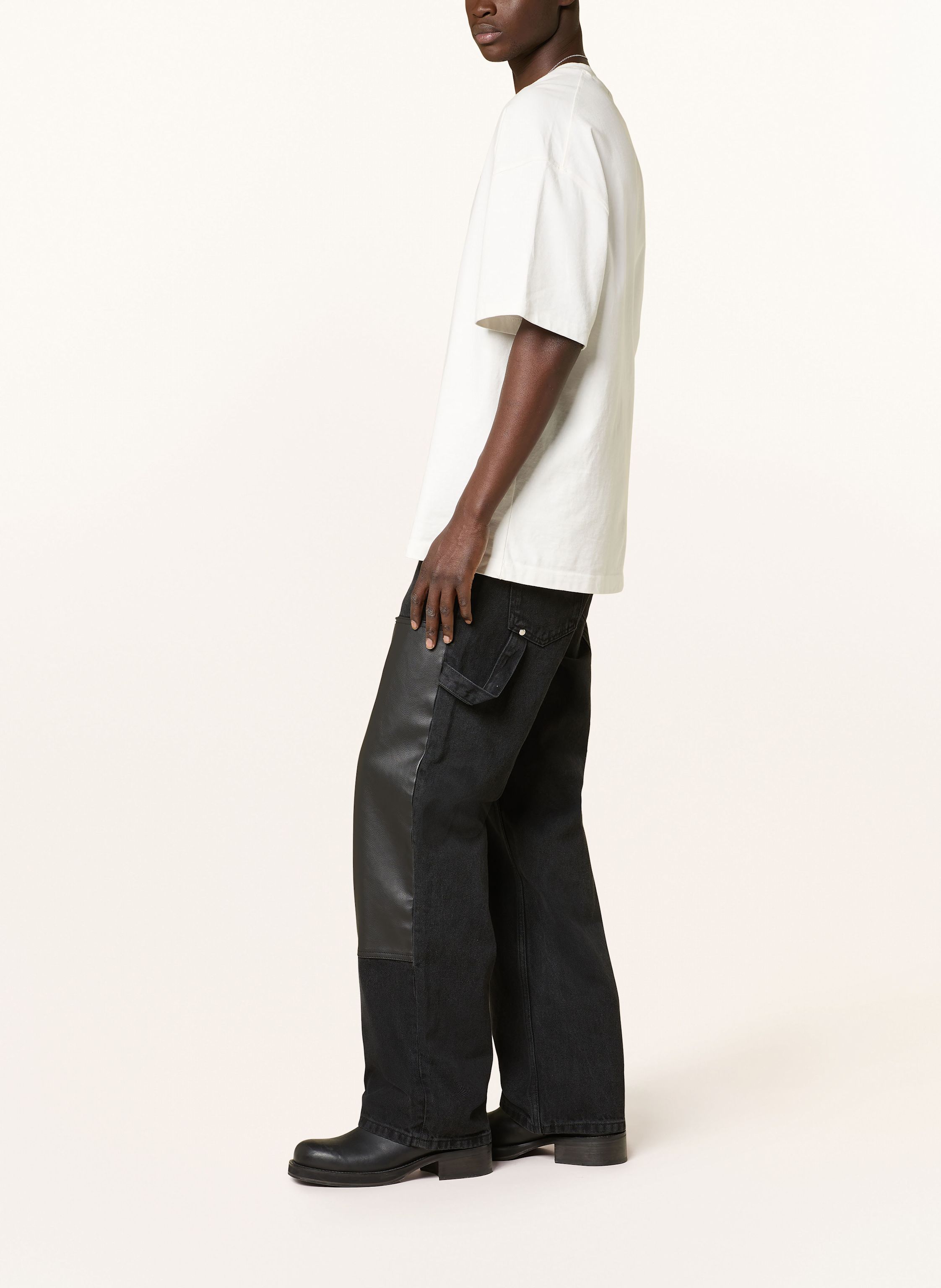 Thumbnail - Eightyfive Cargojeans Im Materialmix Relaxed Fit schwarz