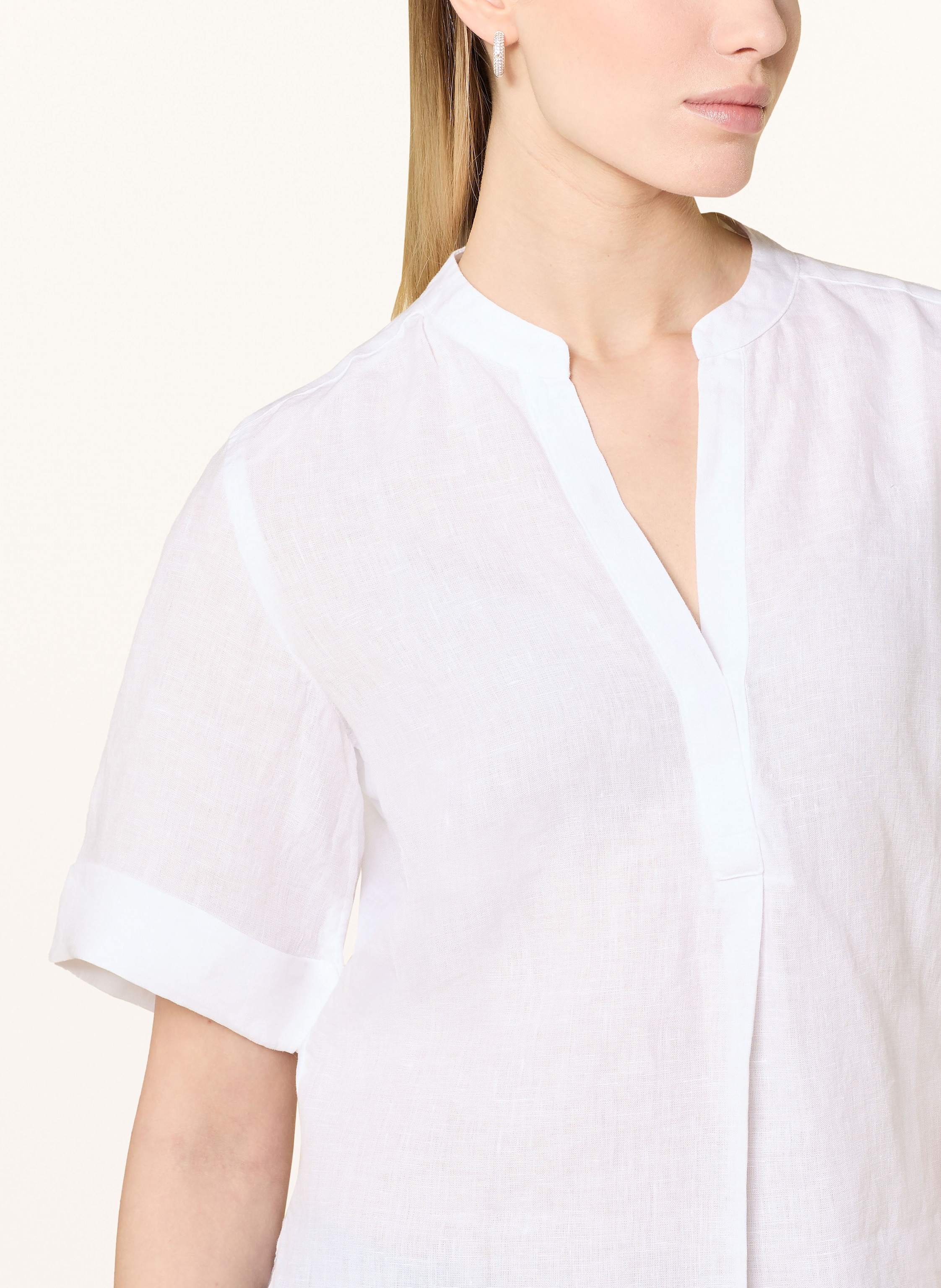 Thumbnail - Marc O'polo Blusenshirt Aus Leinen weiss