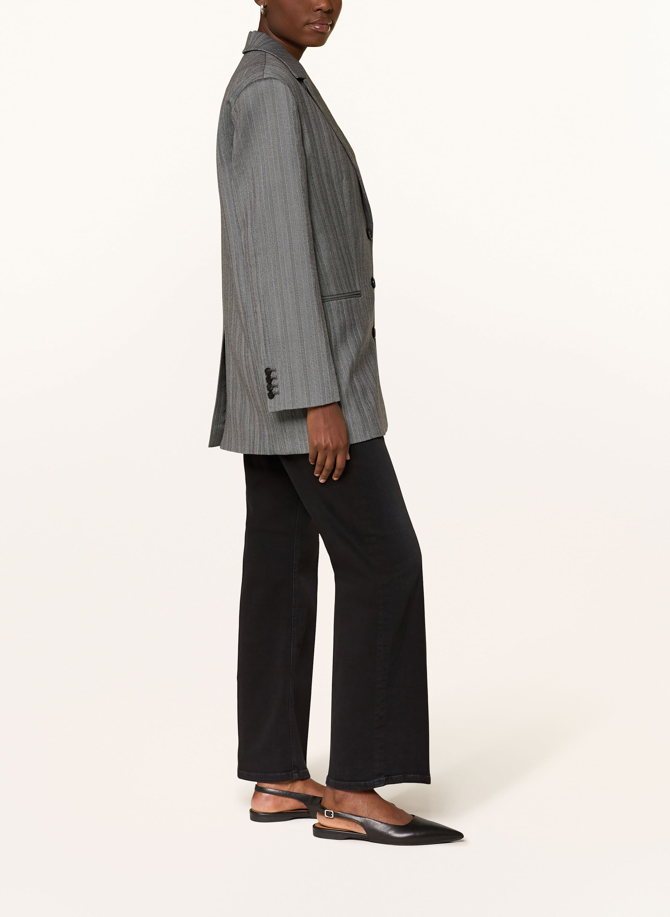 Thumbnail - Cambio Flared Leg Jeans Tess schwarz