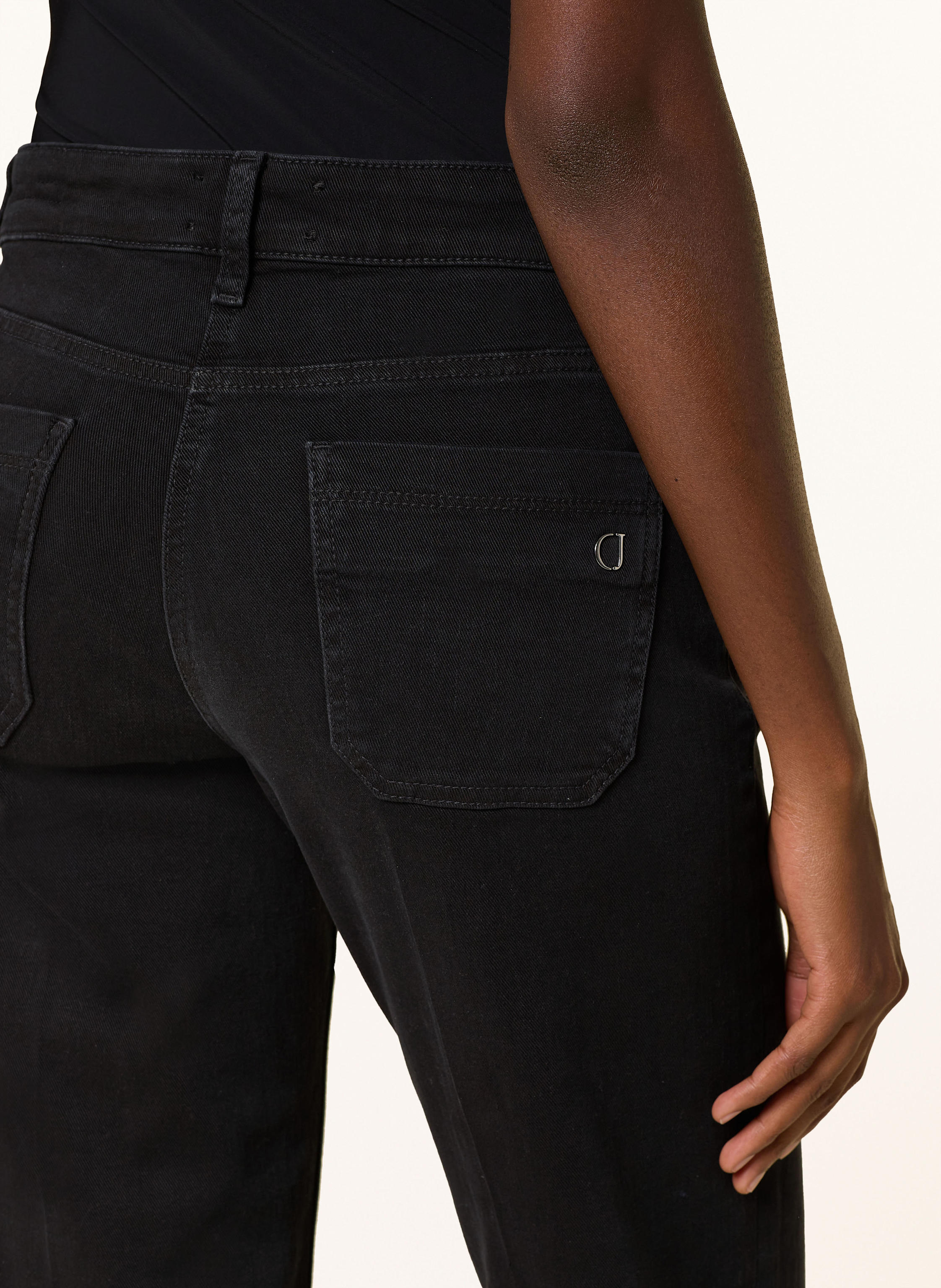 Thumbnail - Cambio Flared Leg Jeans Tess schwarz