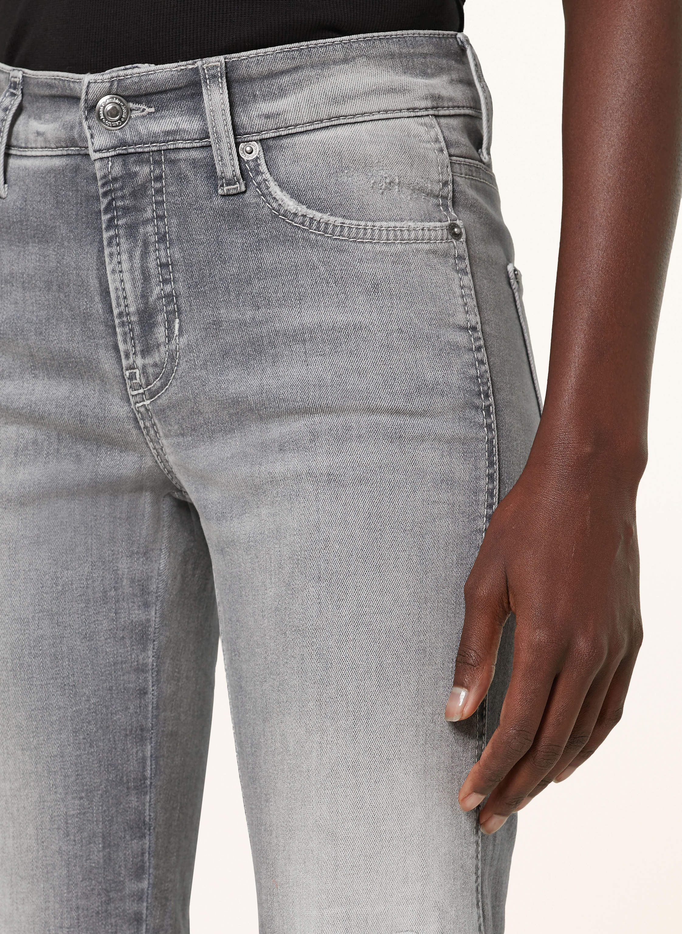 Thumbnail - Cambio Jeans Franesca Mit Schmucksteinen grau