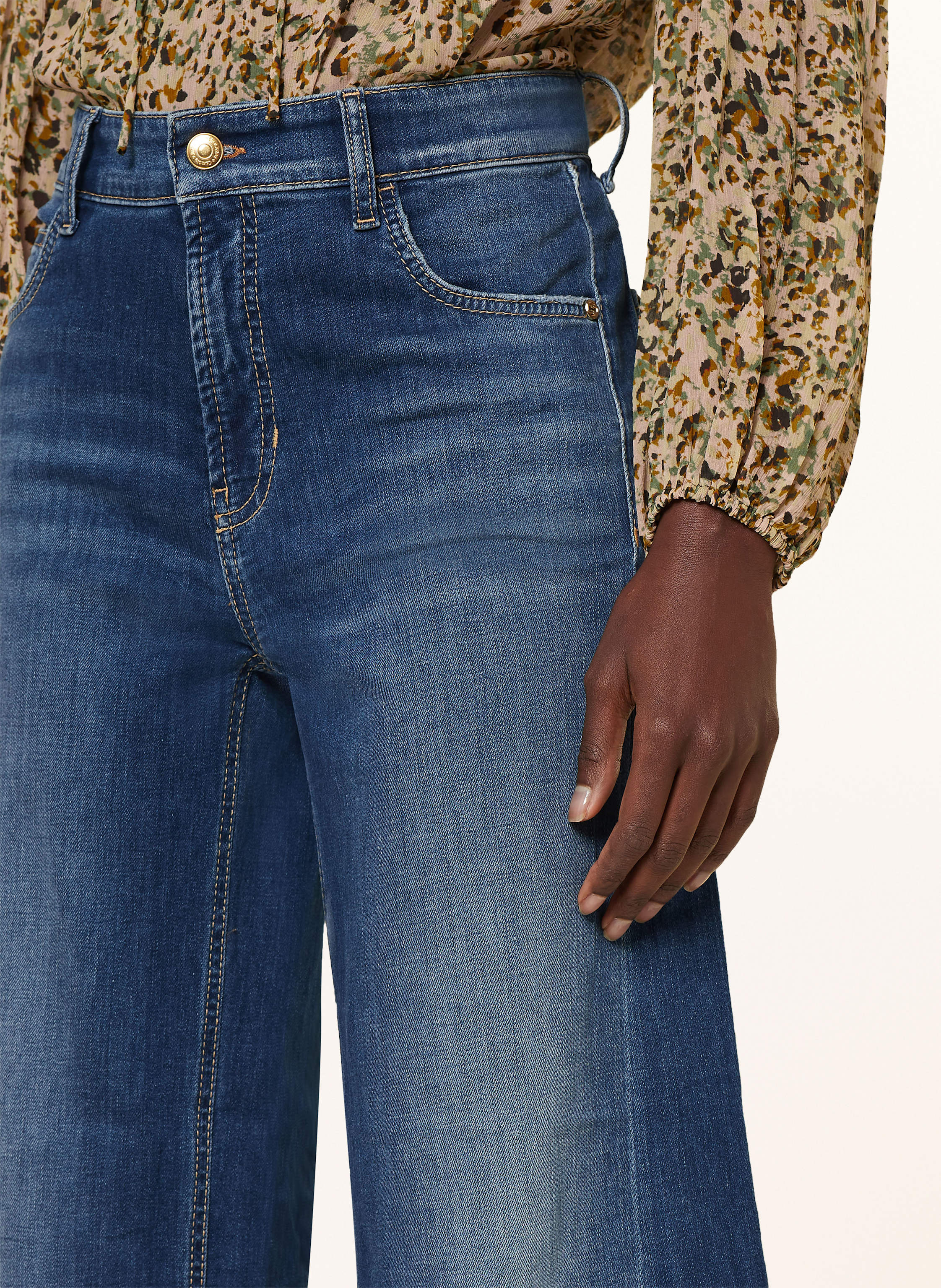 Thumbnail - Cambio Straight Jeans Palazzo blau